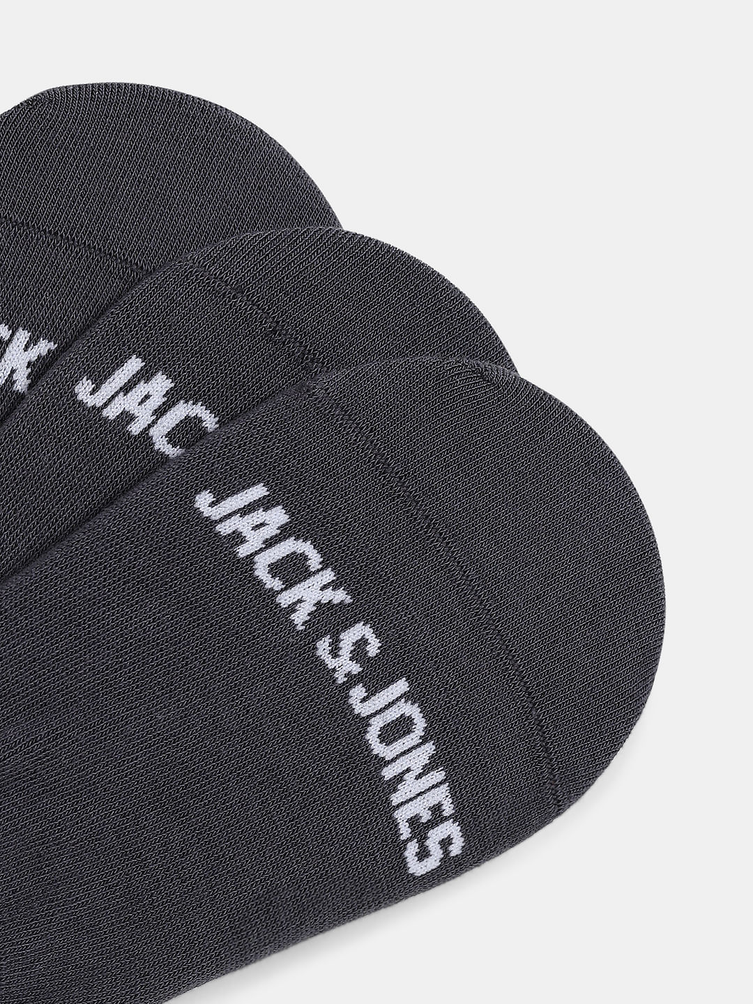 Pack Of 3 Dark Grey No Show Socks - Image 2