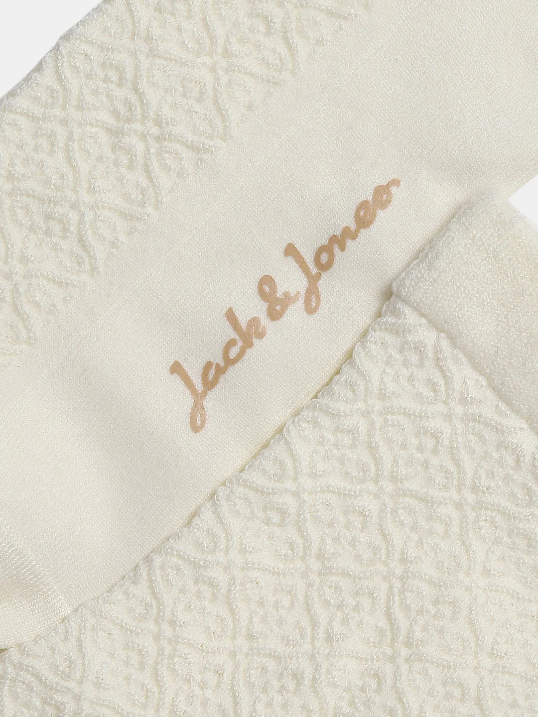 Pack Of 2 Ivory Jacquard Printed Socks - Image 2