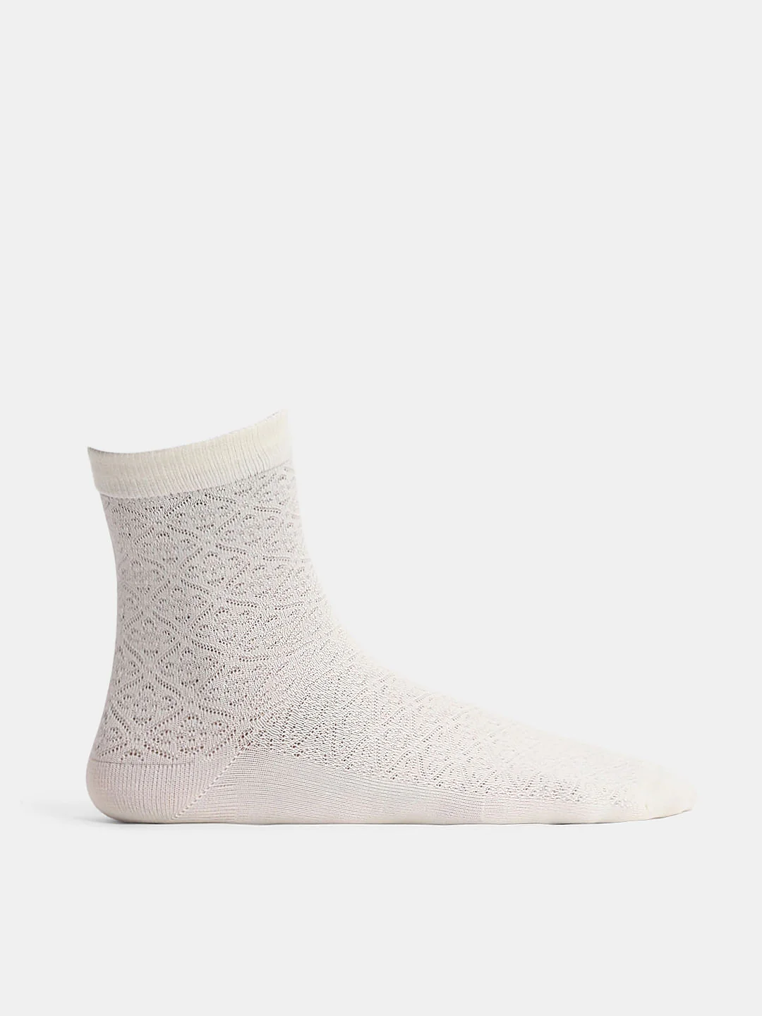 Pack Of 2 Ivory Jacquard Printed Socks - Image 3