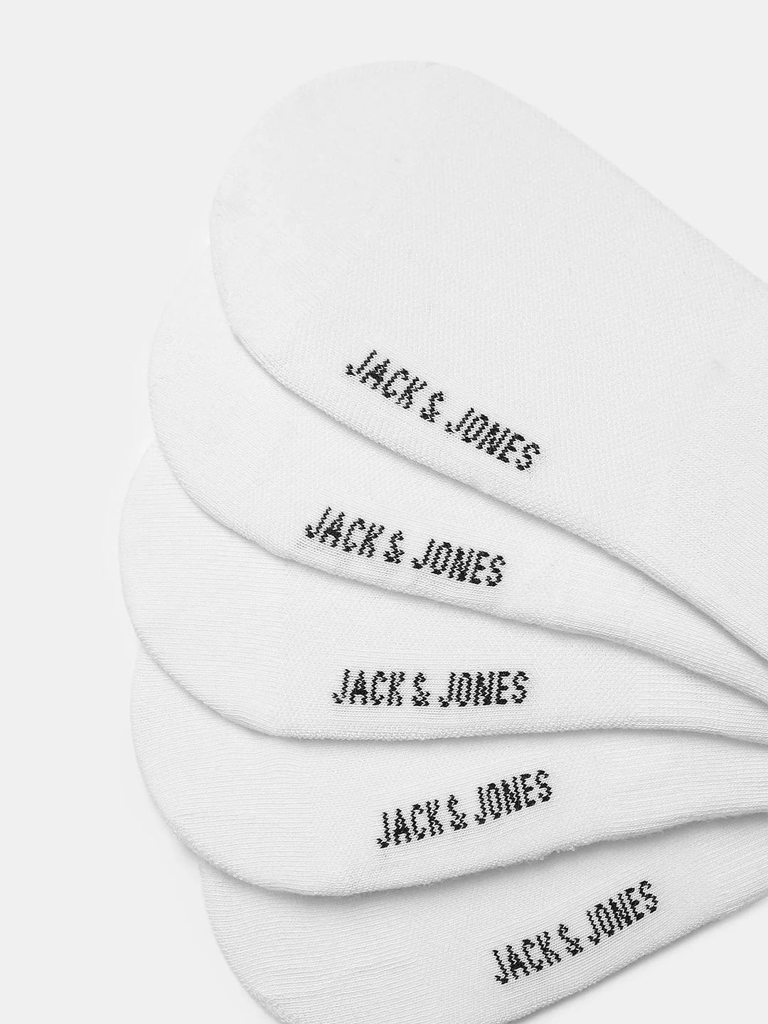 Pack of 5 White No Show Socks - Image 2