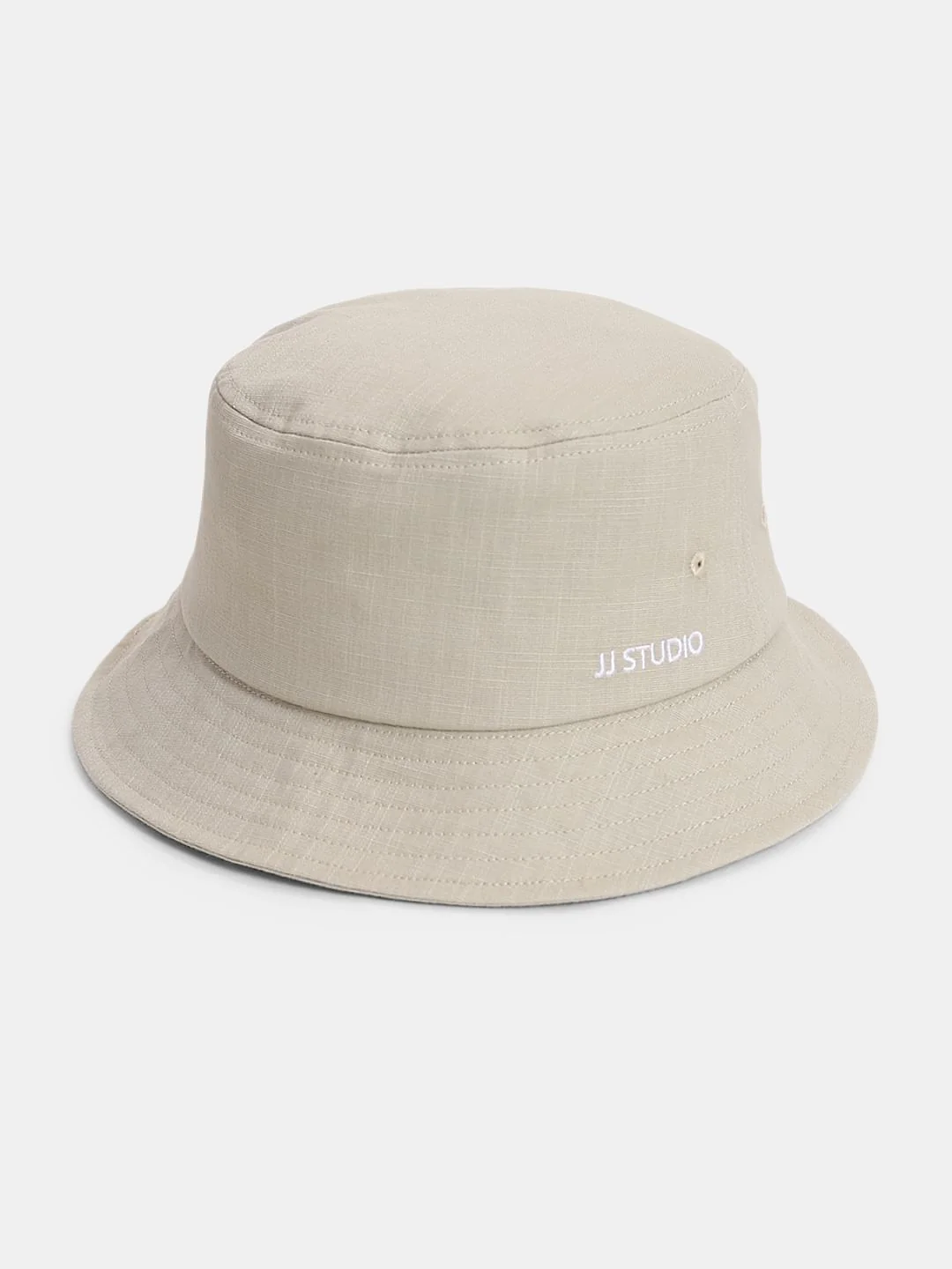 Beige Linen Bucket Hat - Image 2