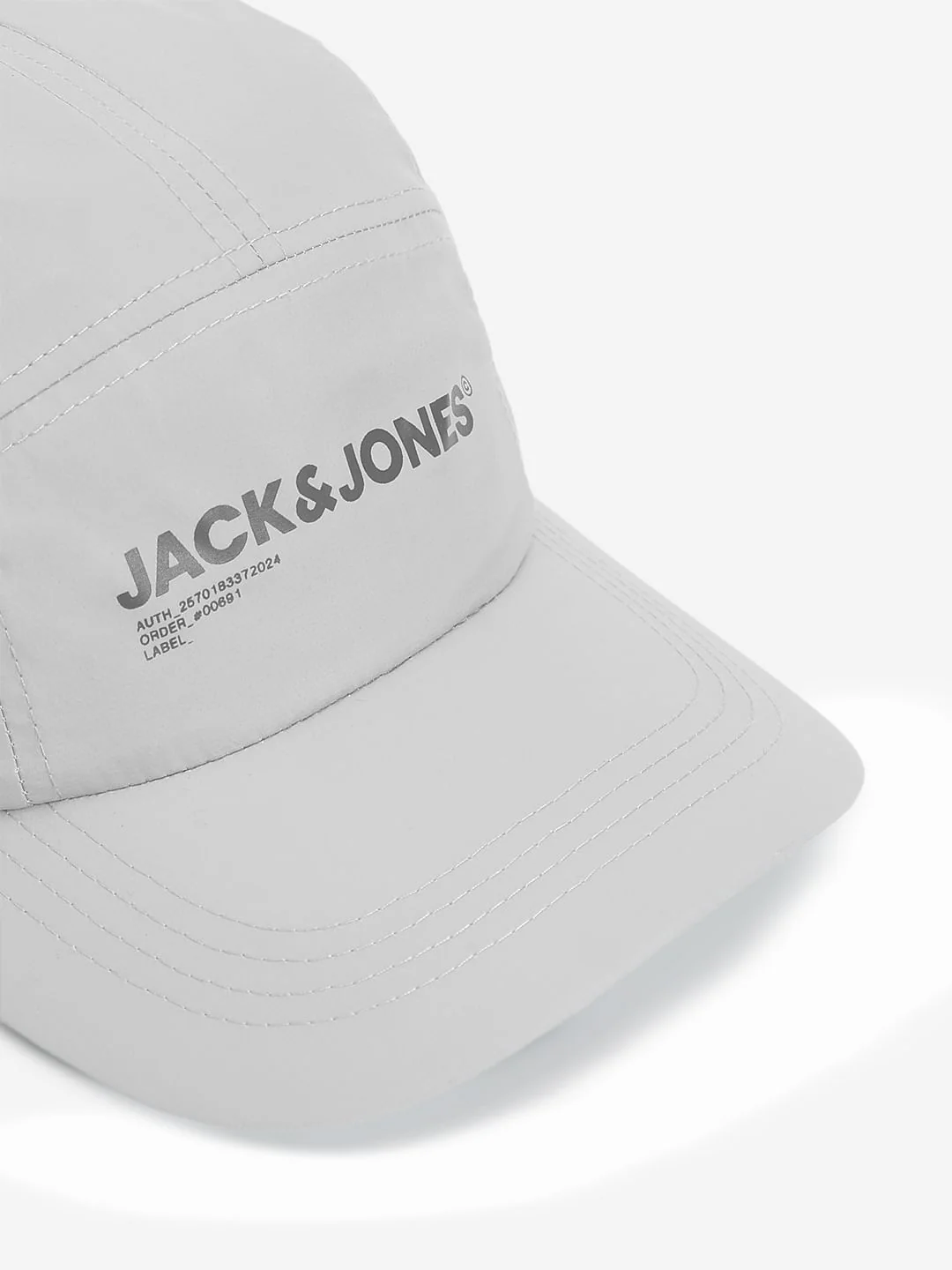 Light Grey Logo Print Cap - Image 4