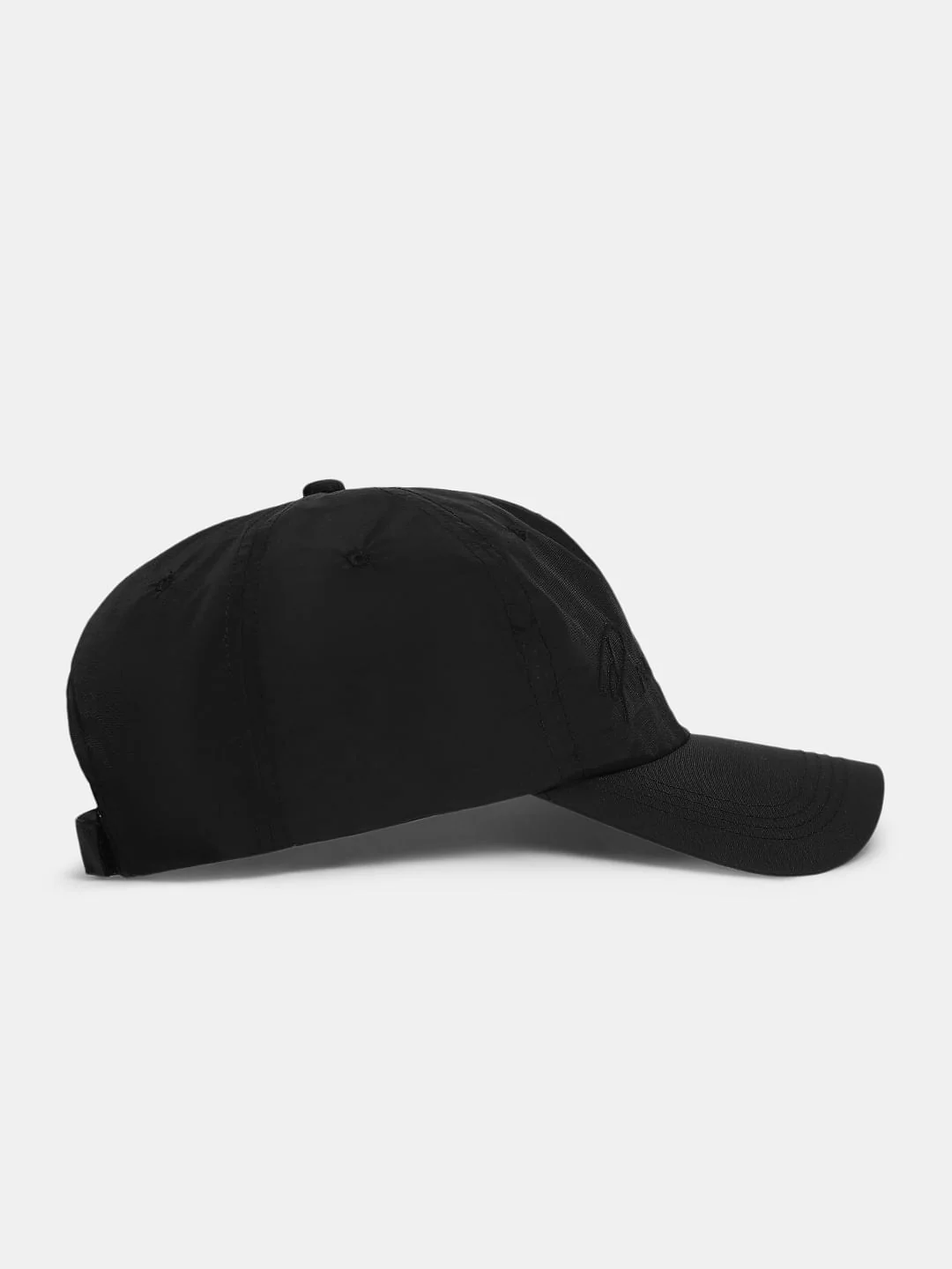 Black Embroidered Text Cap - Image 3