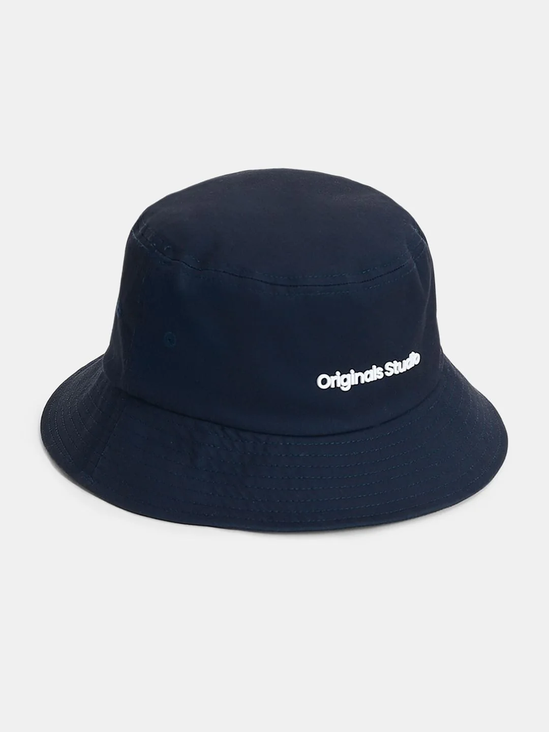 Dark Blue Text Print Bucket Hat - Image 2