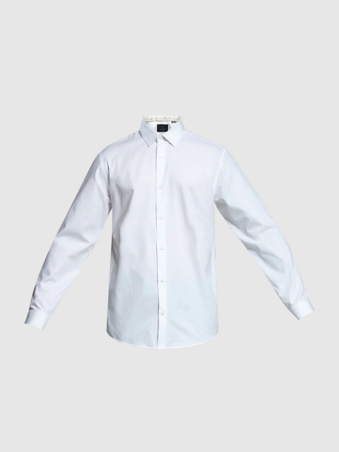 White Dobby Cotton Slim Fit Shirt - Image 7