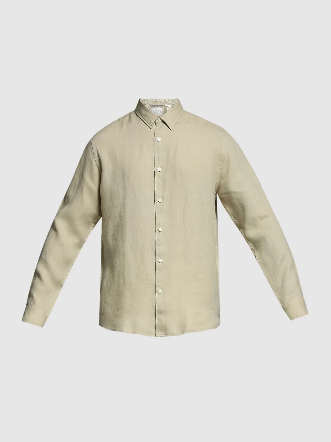 Beige Linen Full Sleeves Shirt - Image 7