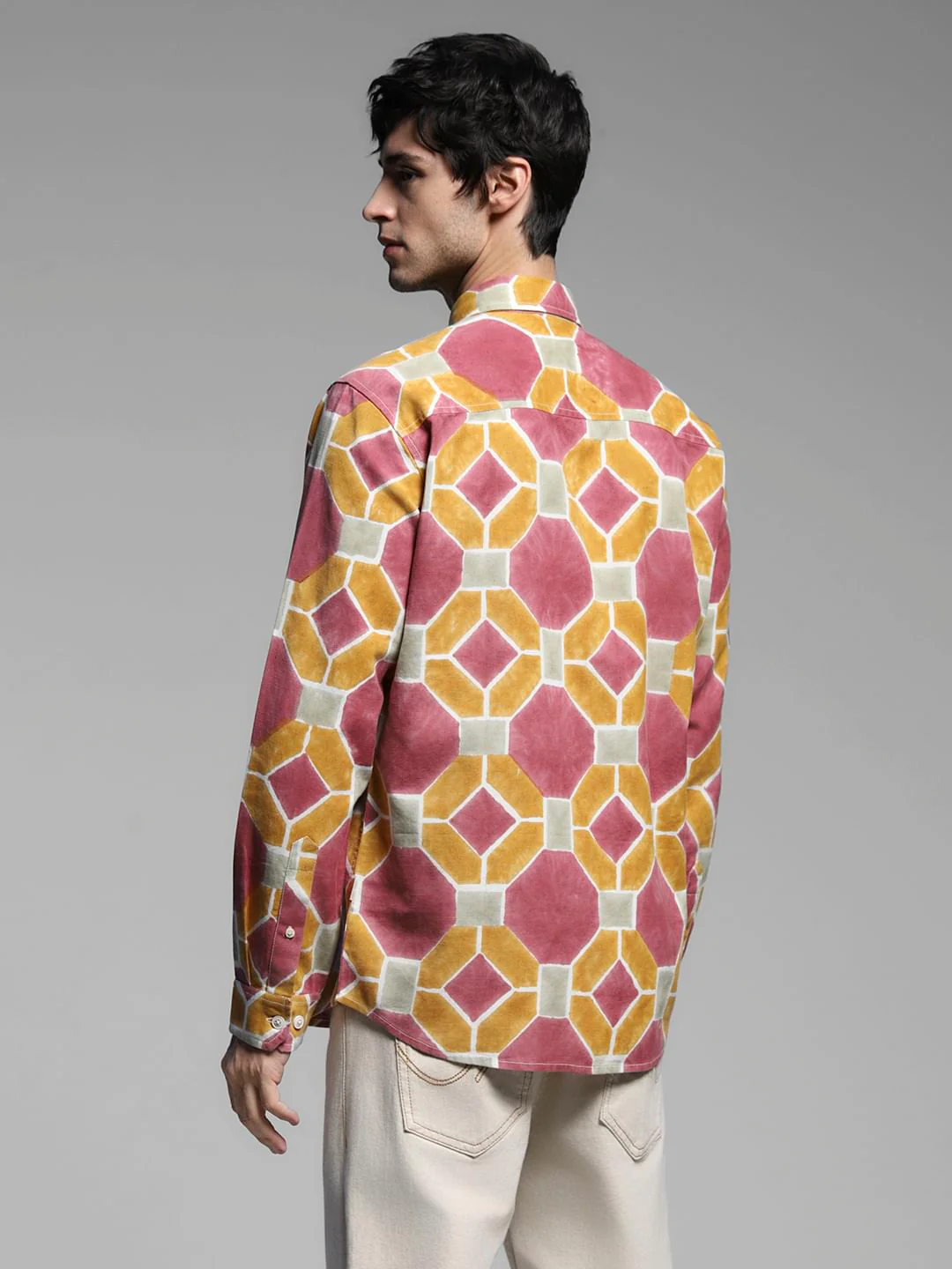 Brown Abstract Print Shirt - Image 4
