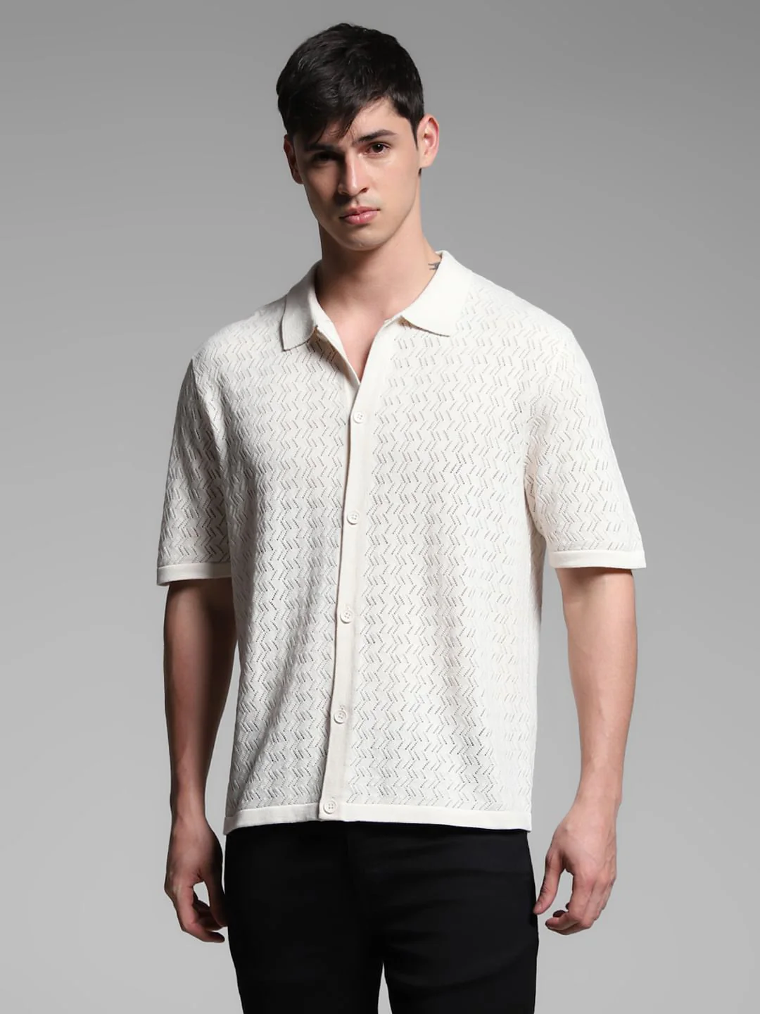 Beige Knitted Polo - Image 2