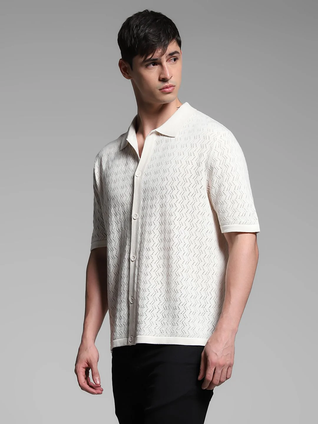 Beige Knitted Polo - Image 3