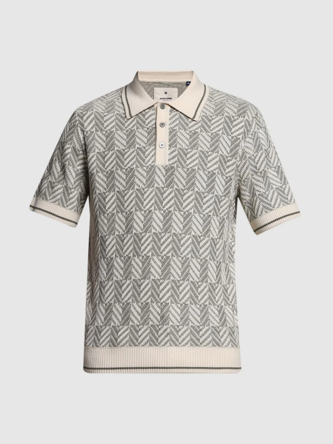 Light Green Structured Knit Polo - Image 7
