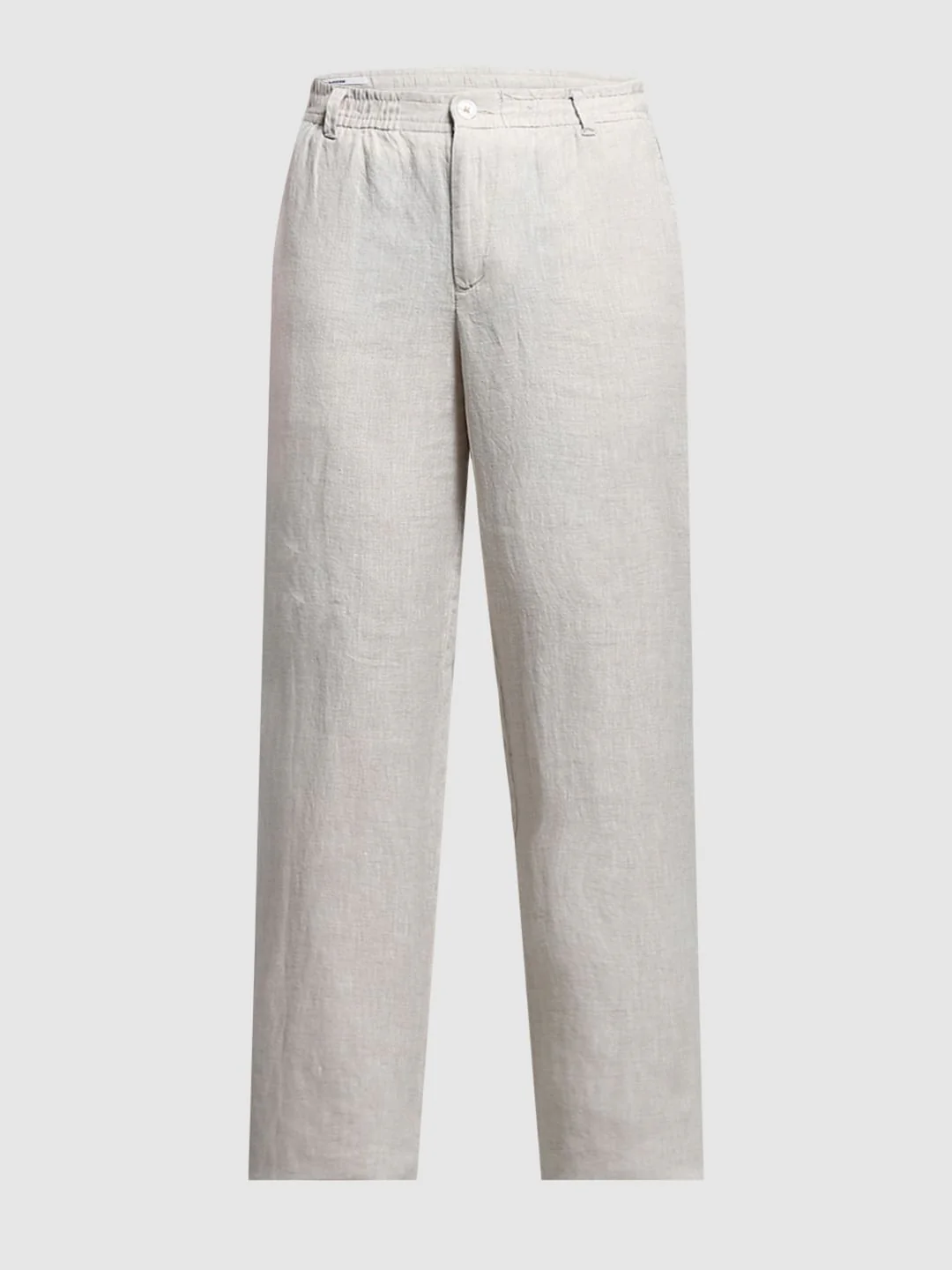 Light Grey Mid Rise Linen Chinos - Image 7