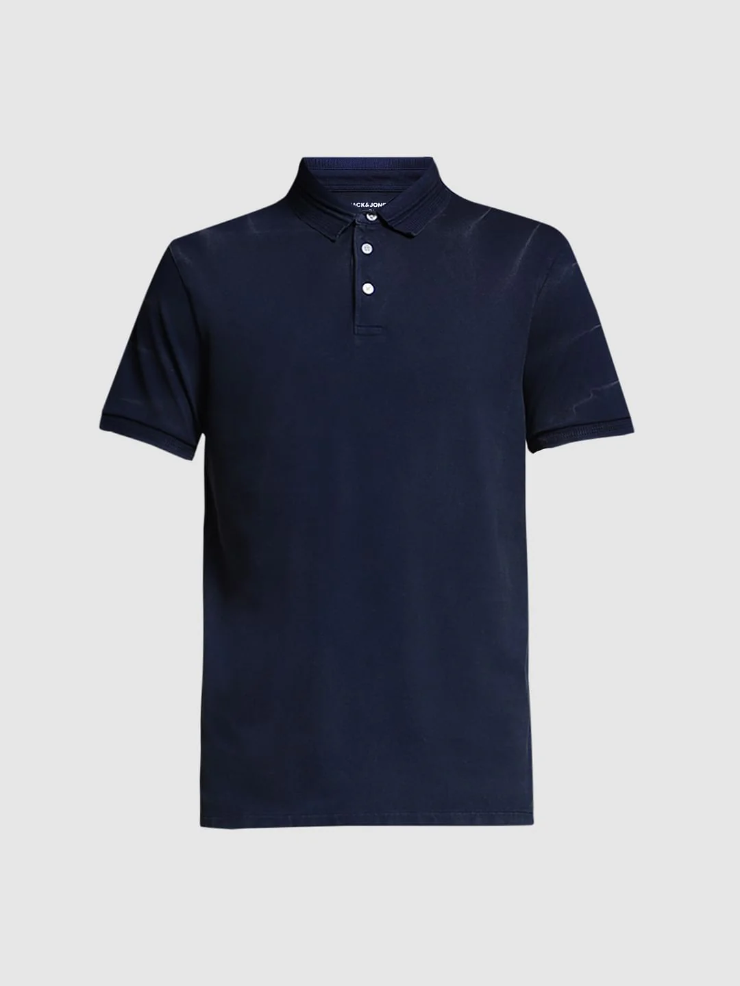 Dark Blue Cotton Knit Polo - Image 7