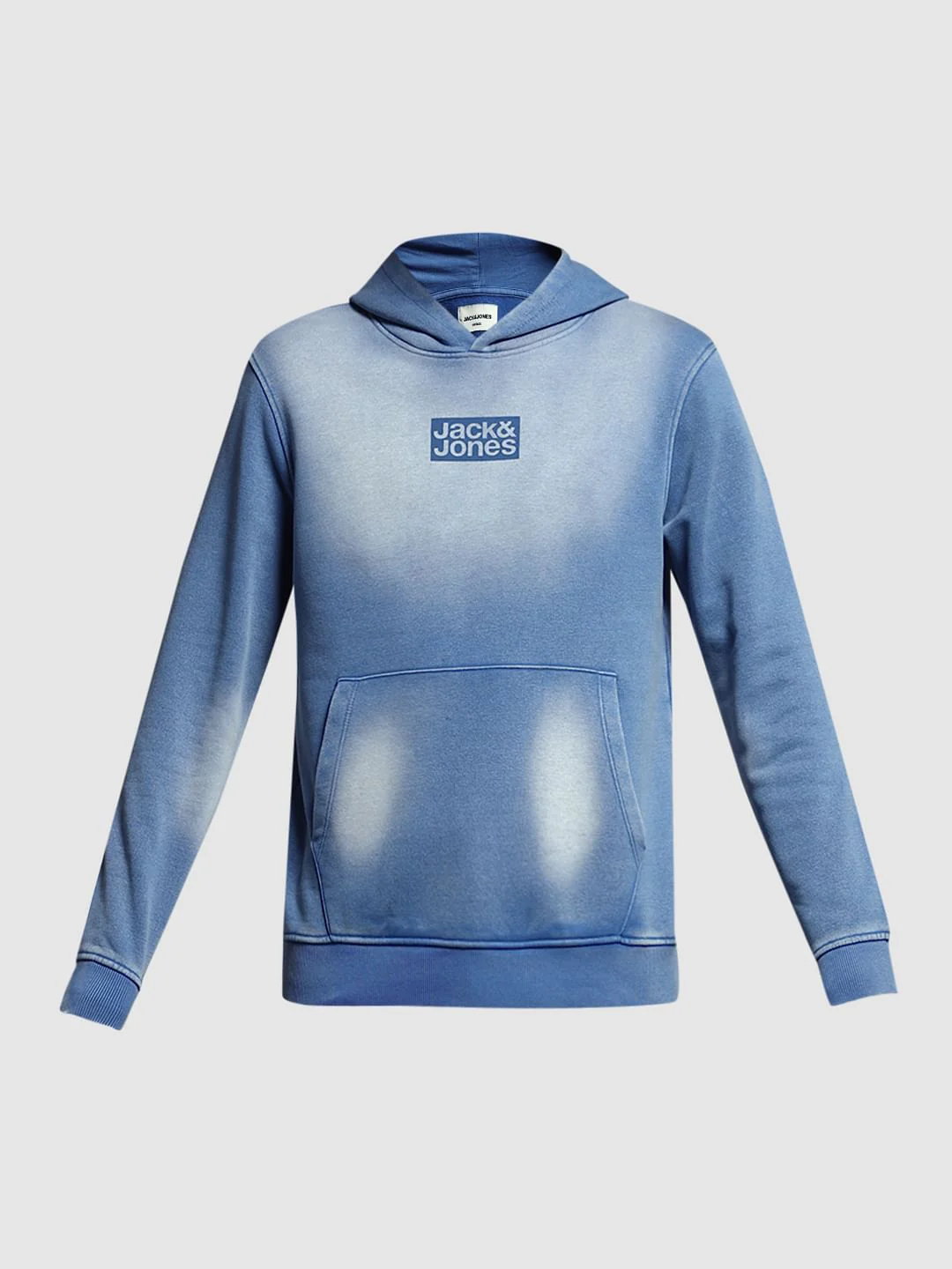 Blue Logo Print Hooded Sweatshirt - Image 7