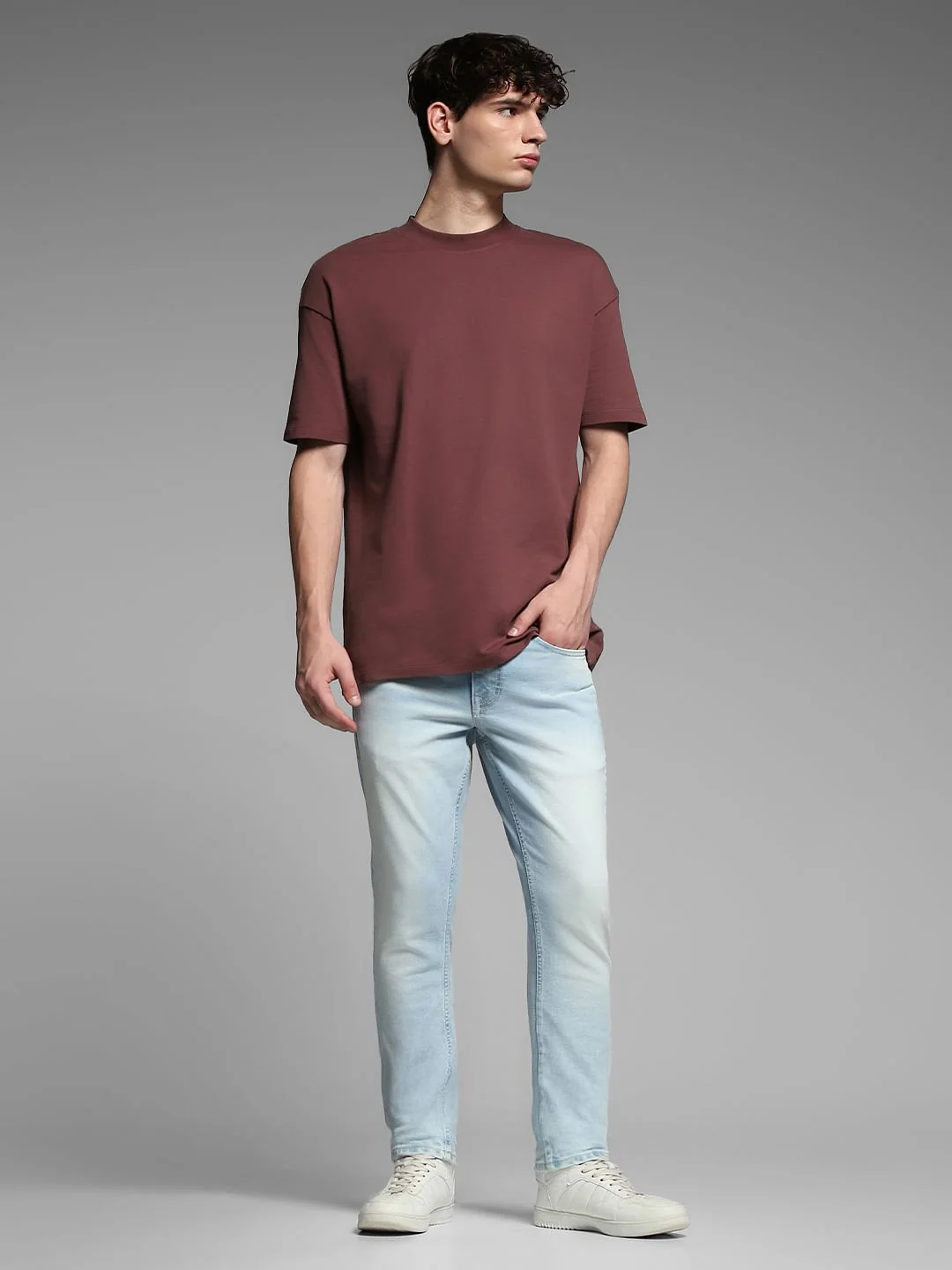 Brown Cotton Crew Neck T-shirt - Image 6