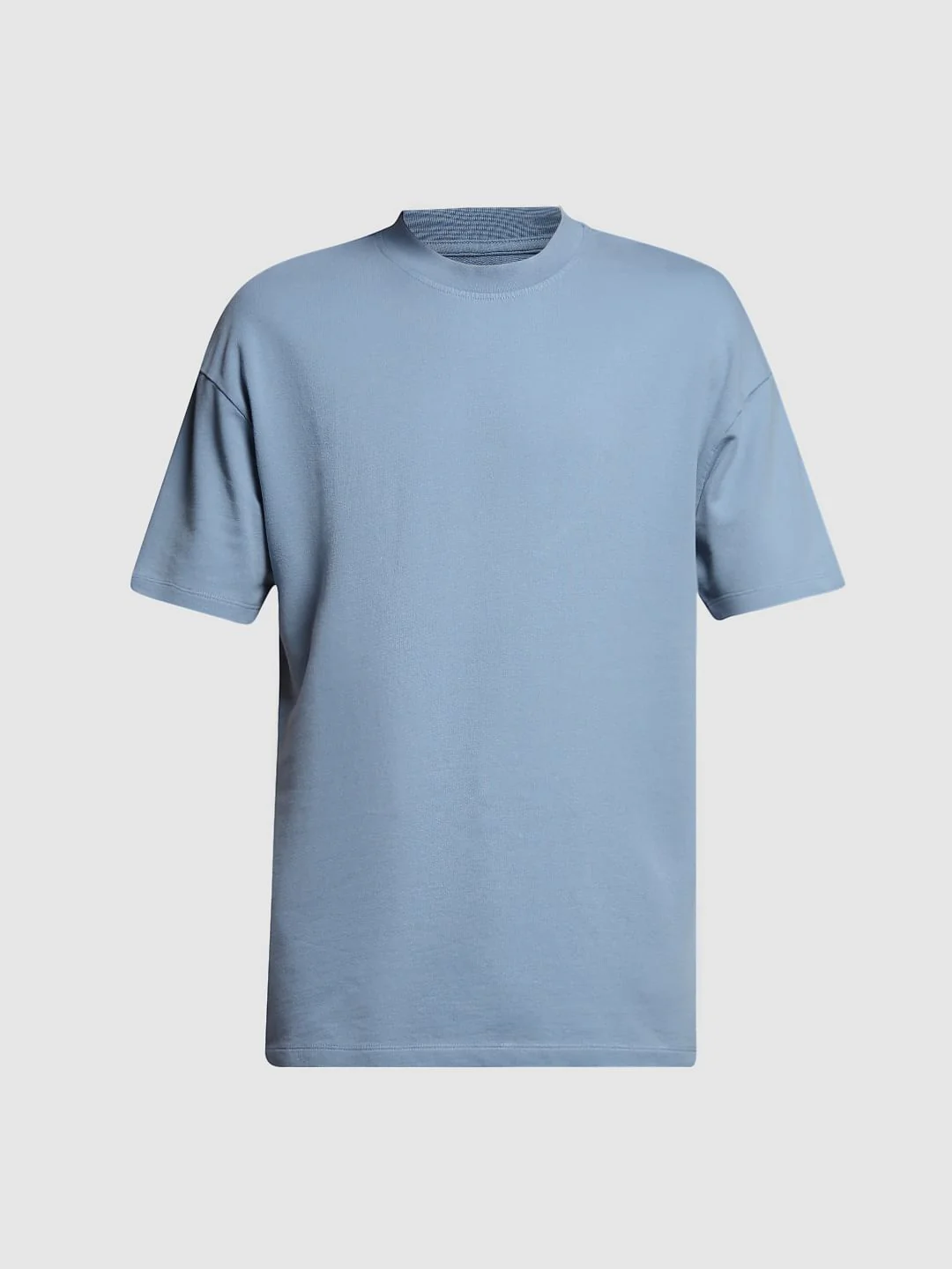 Blue Cotton Crew Neck T-shirt - Image 7