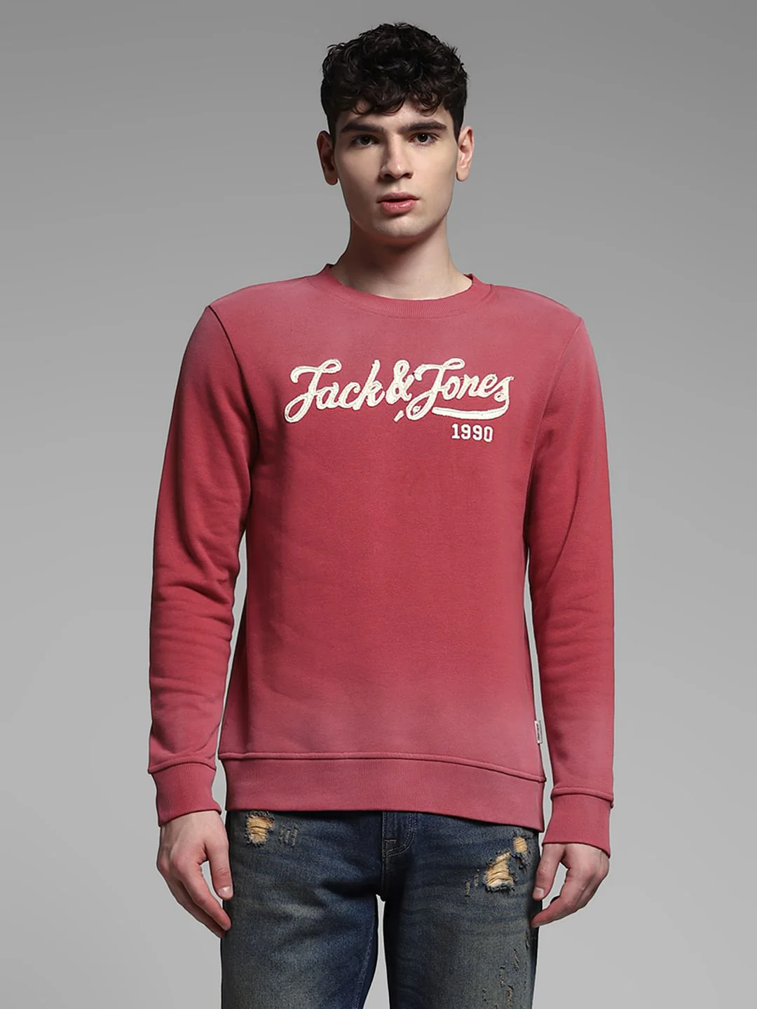 Pink Applique Patchwork Sweatshirt - Image 2