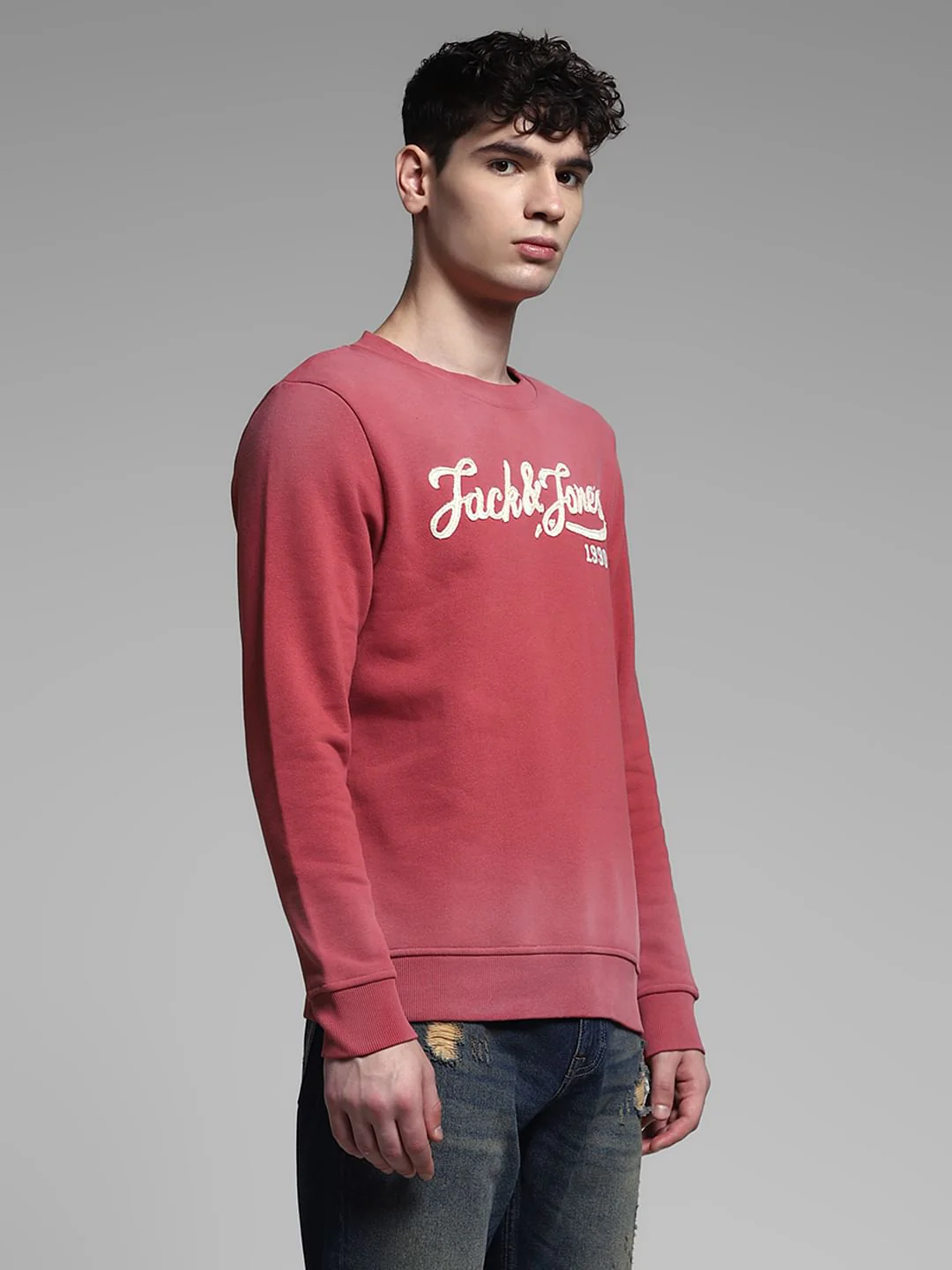 Pink Applique Patchwork Sweatshirt - Image 3