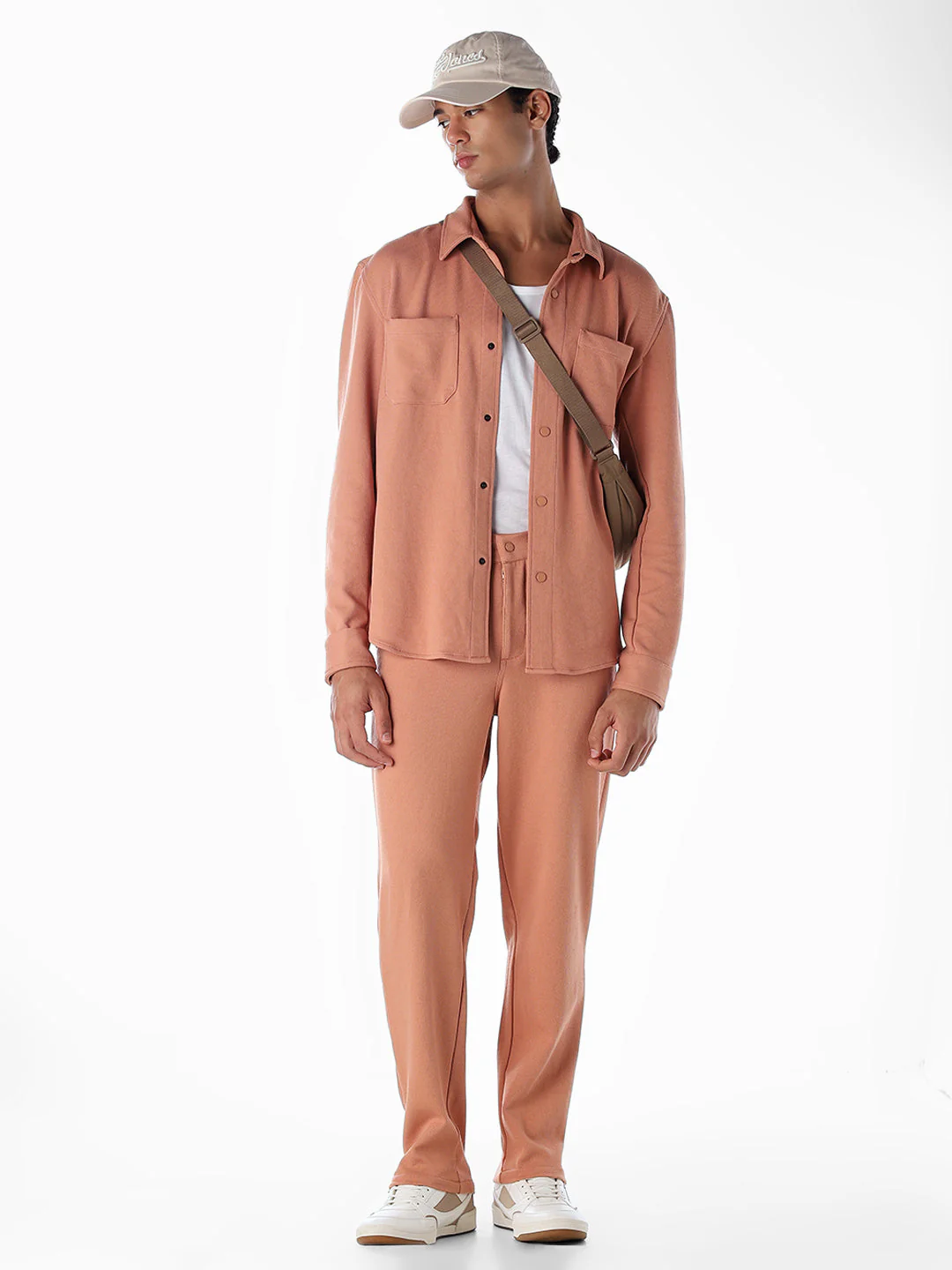 Oversized Full Sleeves Shirt - Orange - Image 6