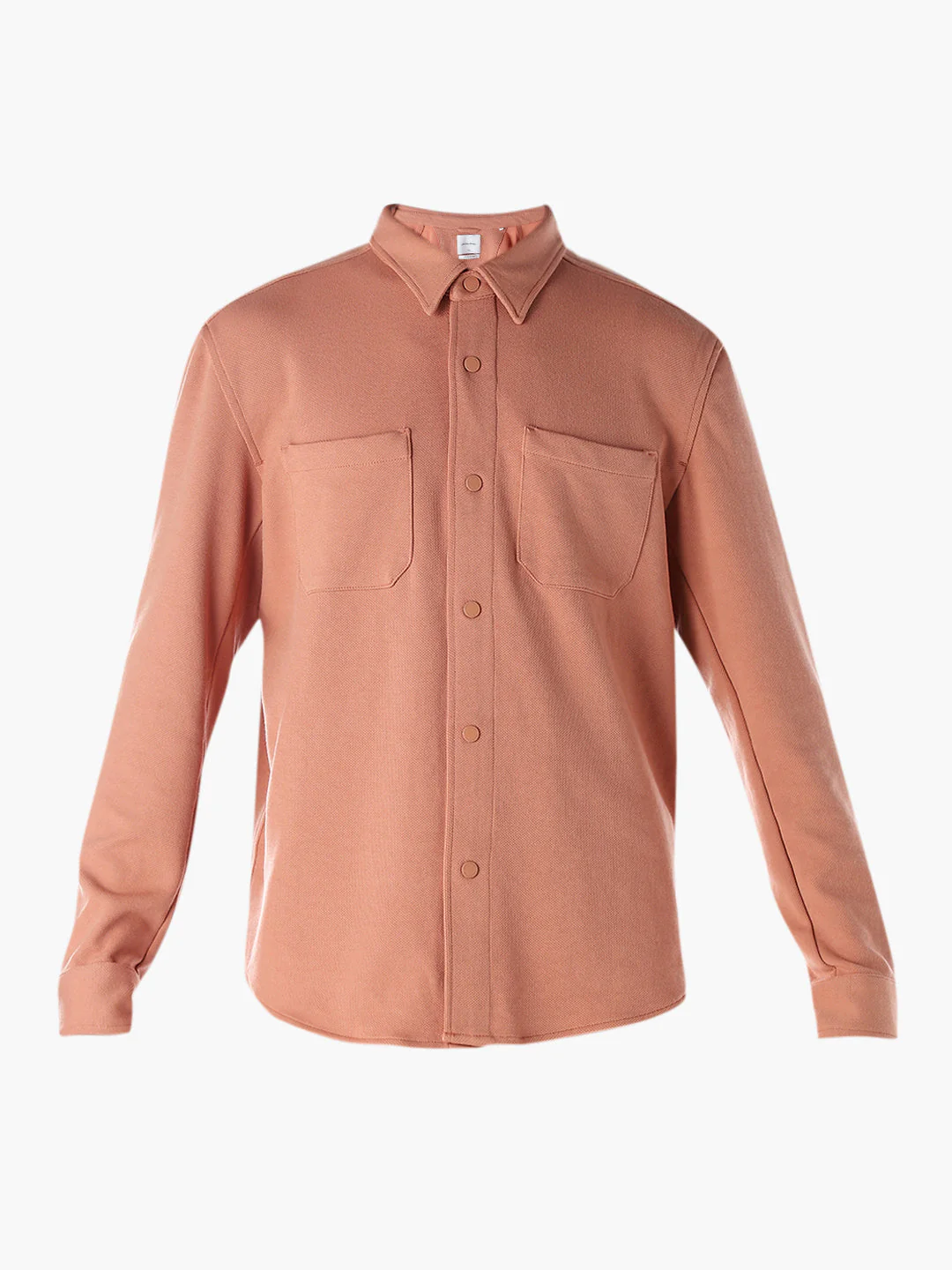 Oversized Full Sleeves Shirt - Orange - Image 7