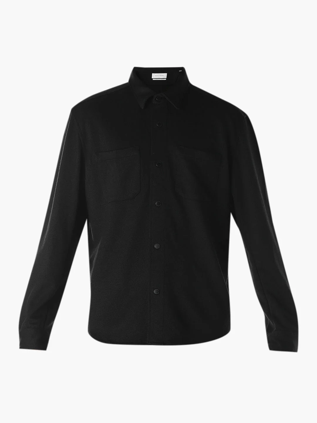 Oversized Full Sleeves Shirt - Black - Image 7