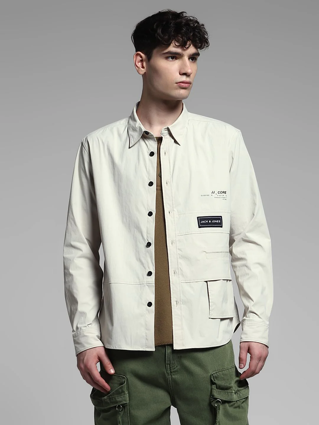 White Logo Print Oversized Shirt - Image 2