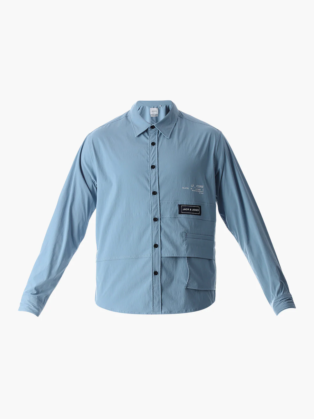 Oversized Printed Shirt - Blue - Image 7