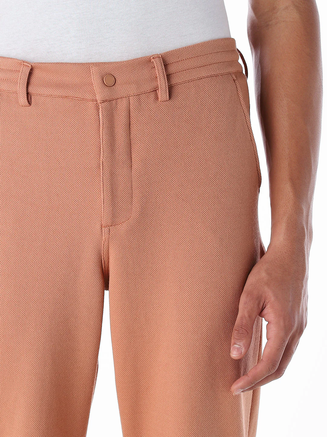 Regular Fit Mid Rise Pants - Orange - Image 4