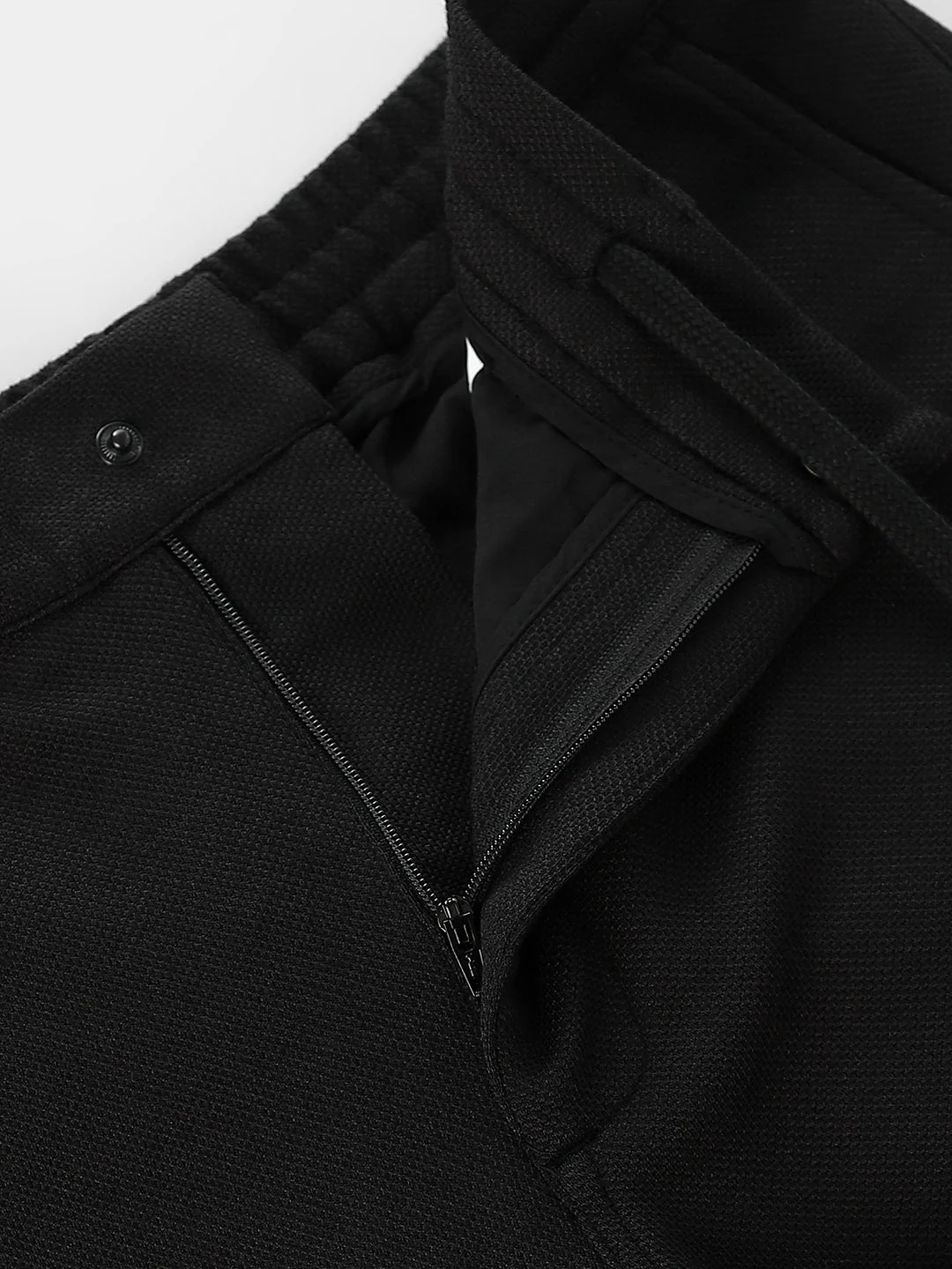 Regular Fit Mid Rise Pants - Black - Image 5