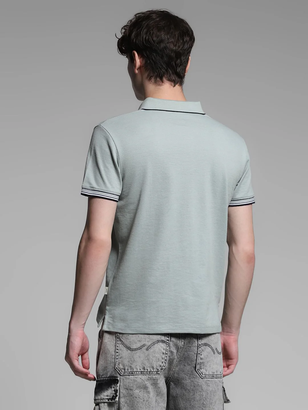 Light Green Knitted Cotton Polo - Image 4