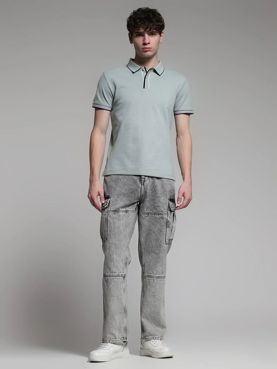 Light Green Knitted Cotton Polo - Image 6