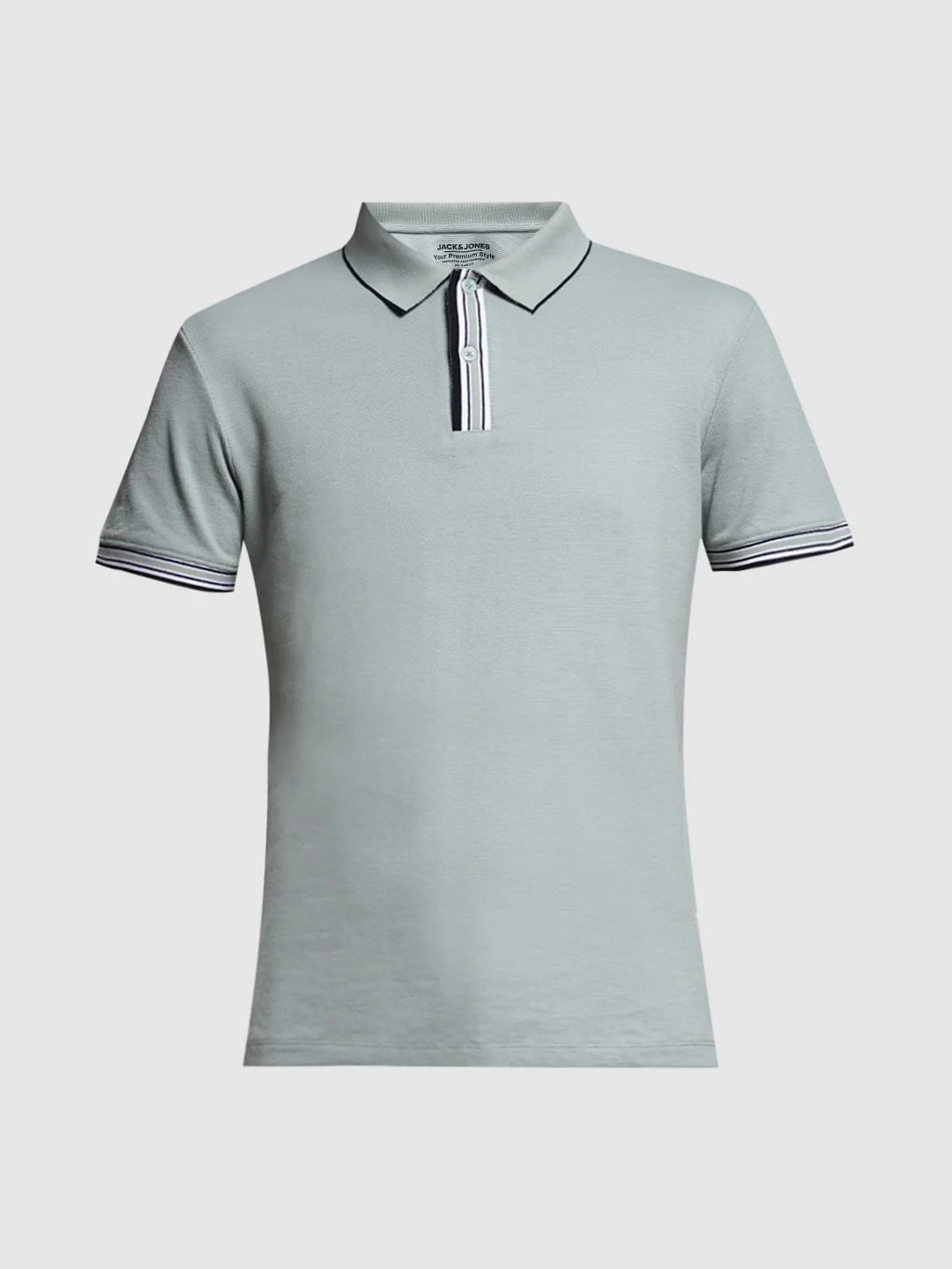 Light Green Knitted Cotton Polo - Image 7