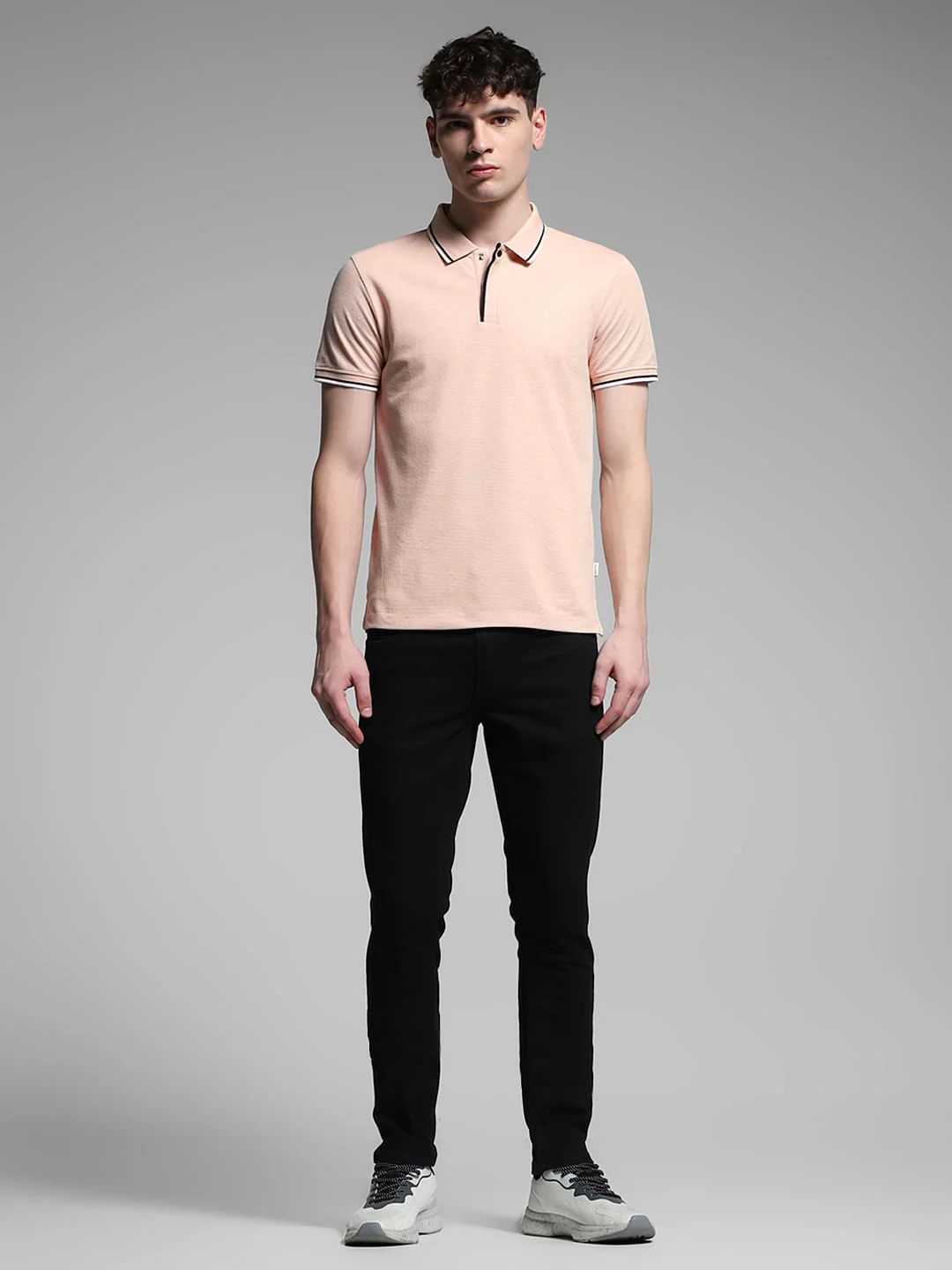 Light Pink Knitted Cotton Polo - Image 6
