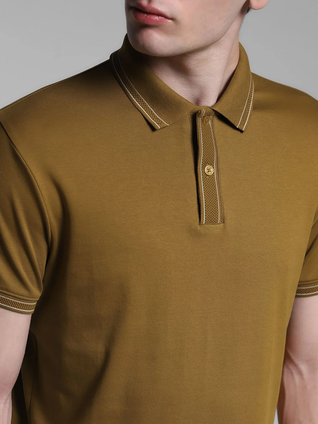 Brown Knitted Cotton Polo - Image 5