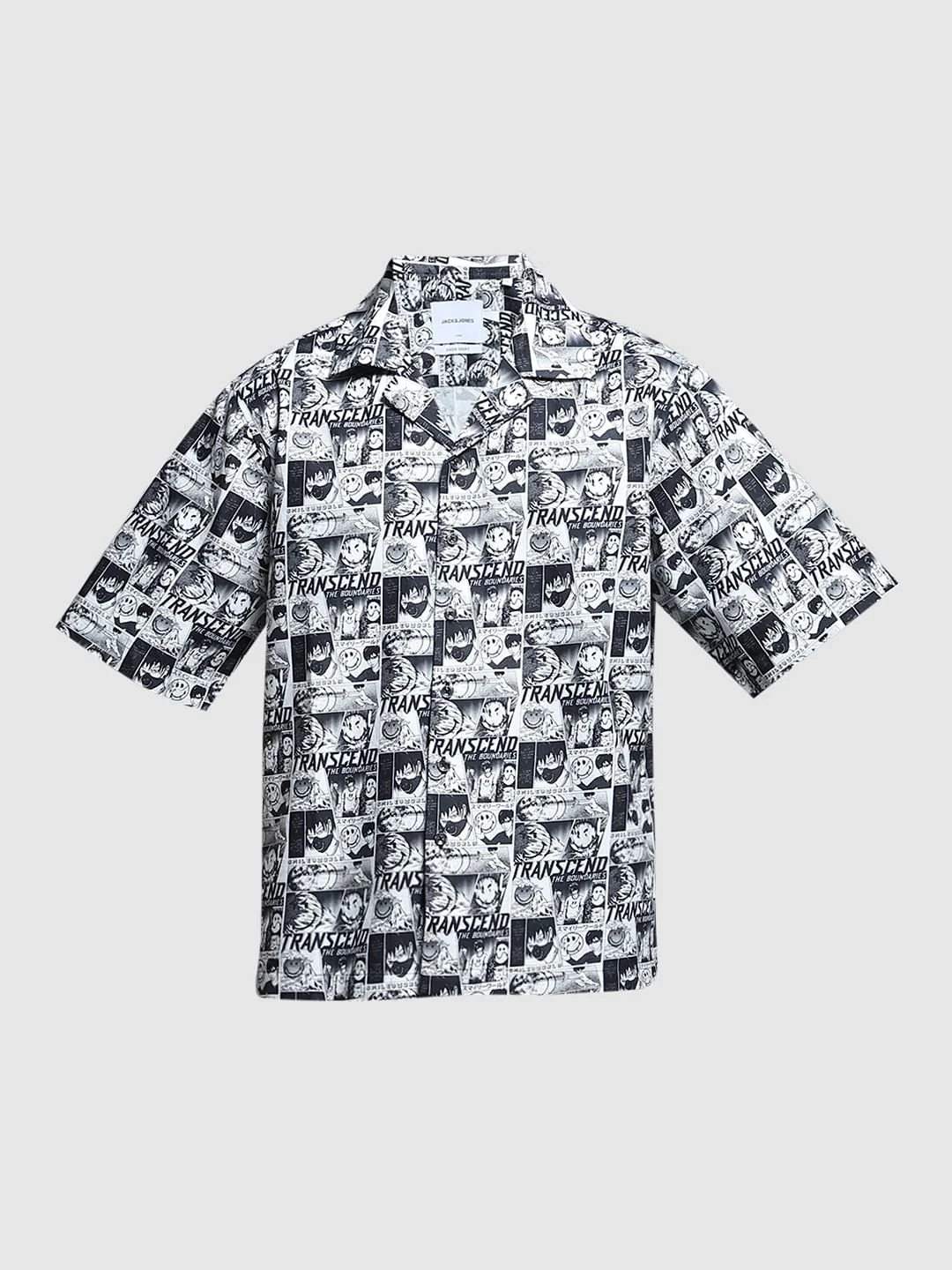 SmileyWorld Black Printed Oversized Shirt - Image 7