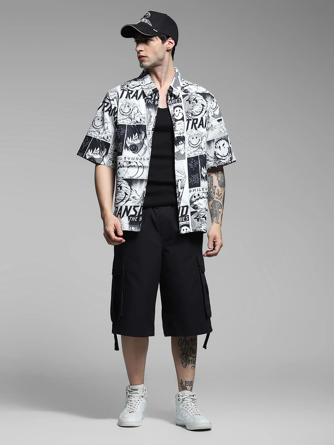 SmileyWorld White Printed Oversized Shirt - Image 6