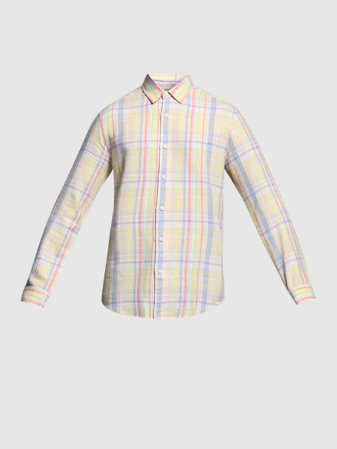 Yellow Check Cotton Shirt - Image 7