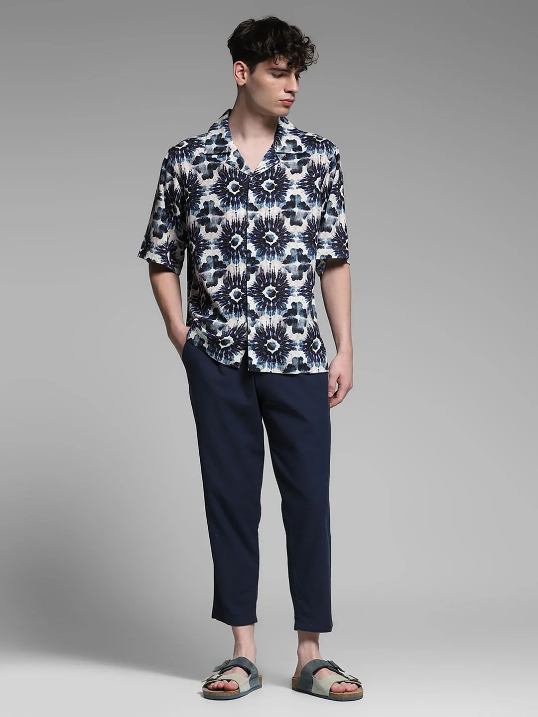 Black Printed Oversized Shirt - Image 6
