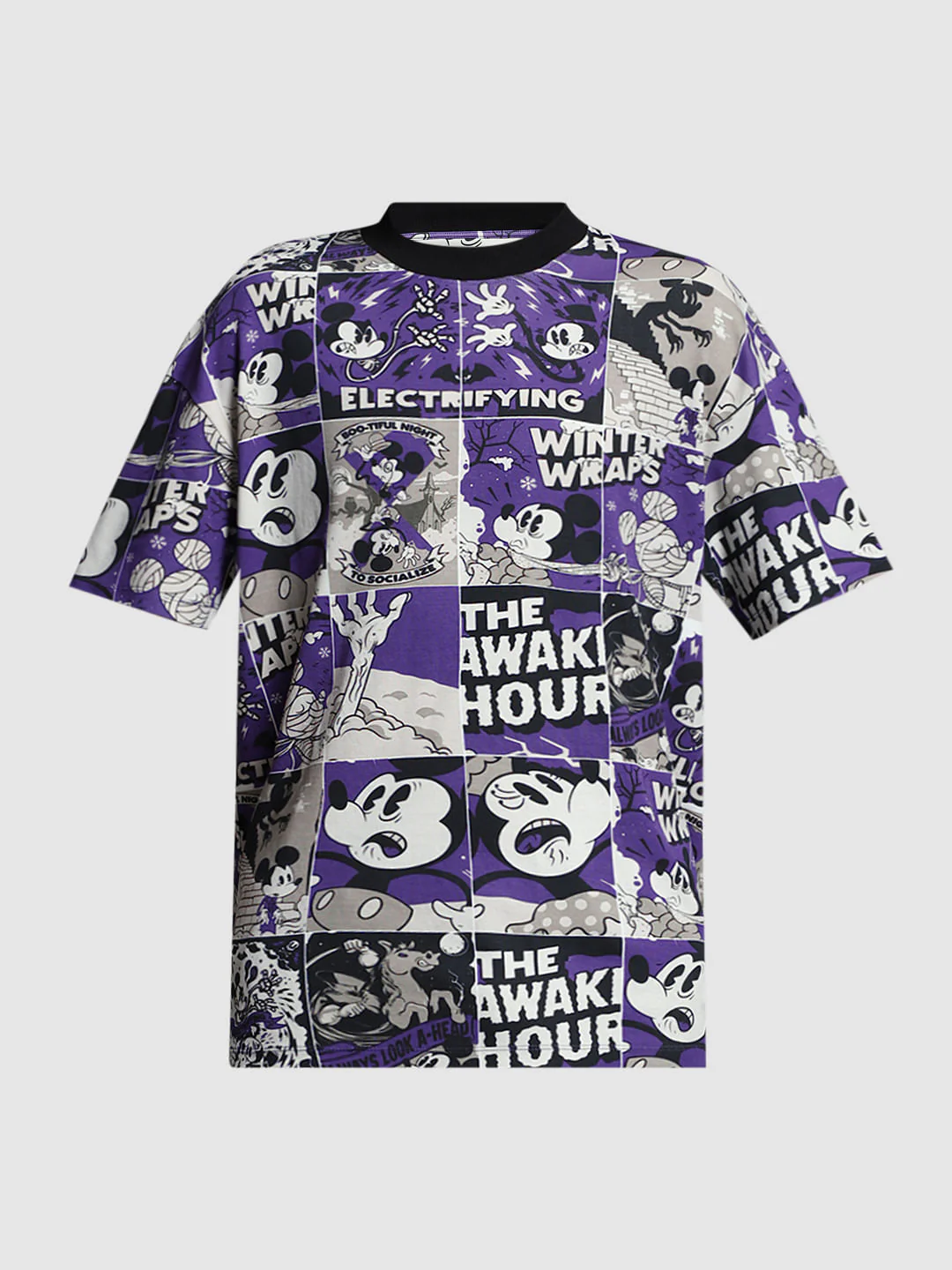 Purple Mickey Comic Strip Oversized T-shirt - Image 7