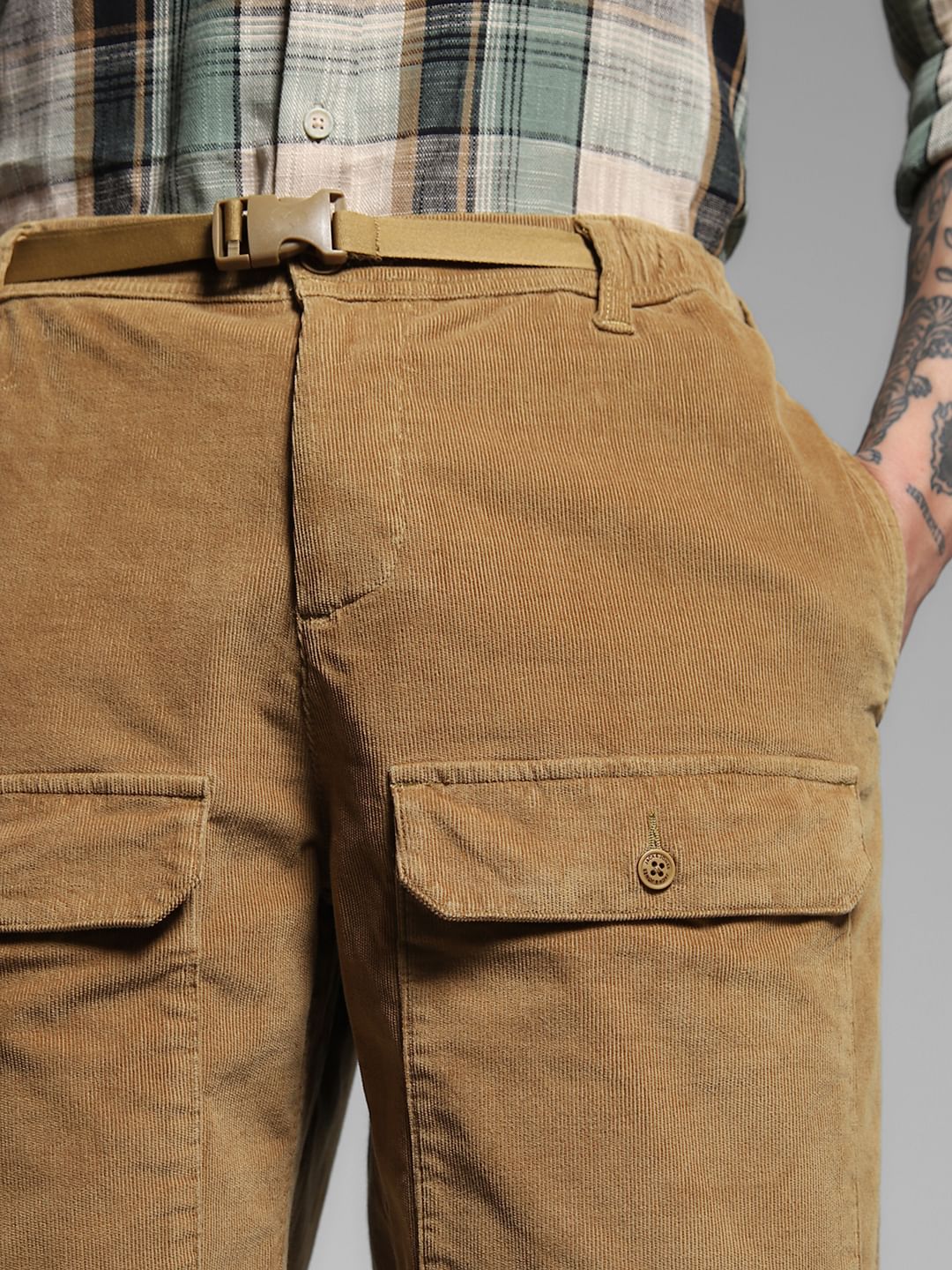 Brown Mid Rise Loose Fit Pants - Image 4