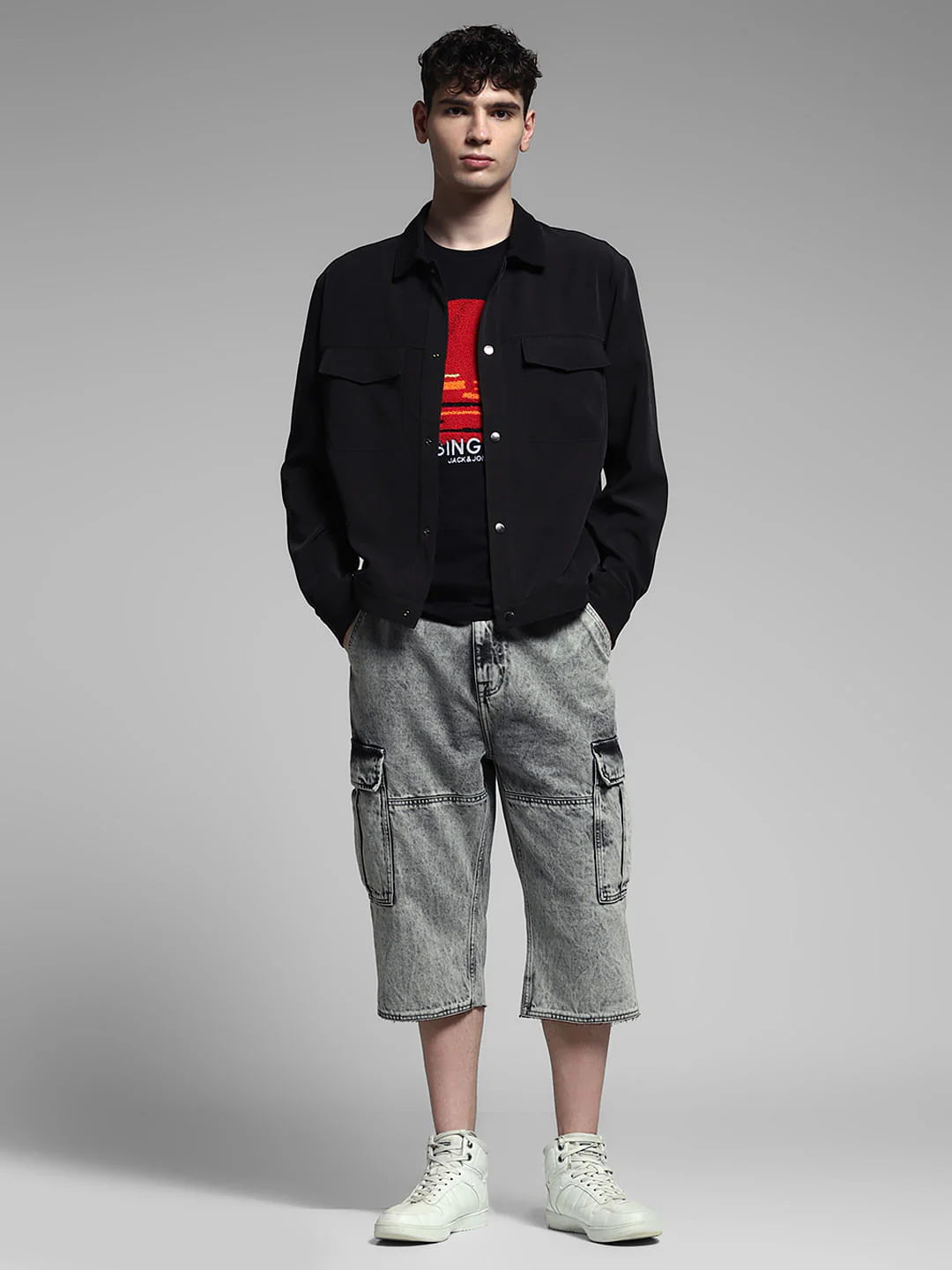 Black Regular Fit Jacket - Image 6