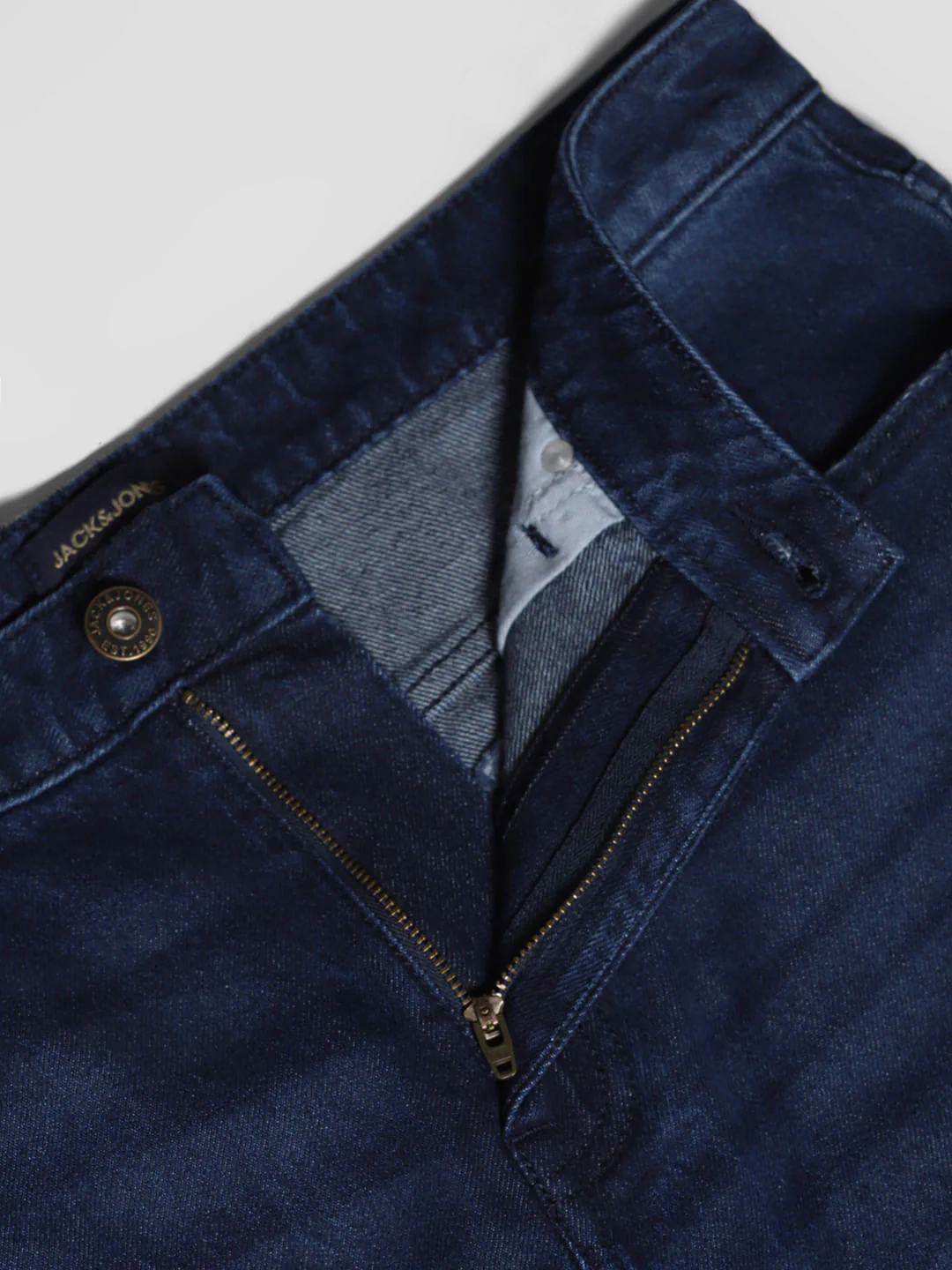 Dark Blue Distressed Dario Loose Fit Jeans - Image 5