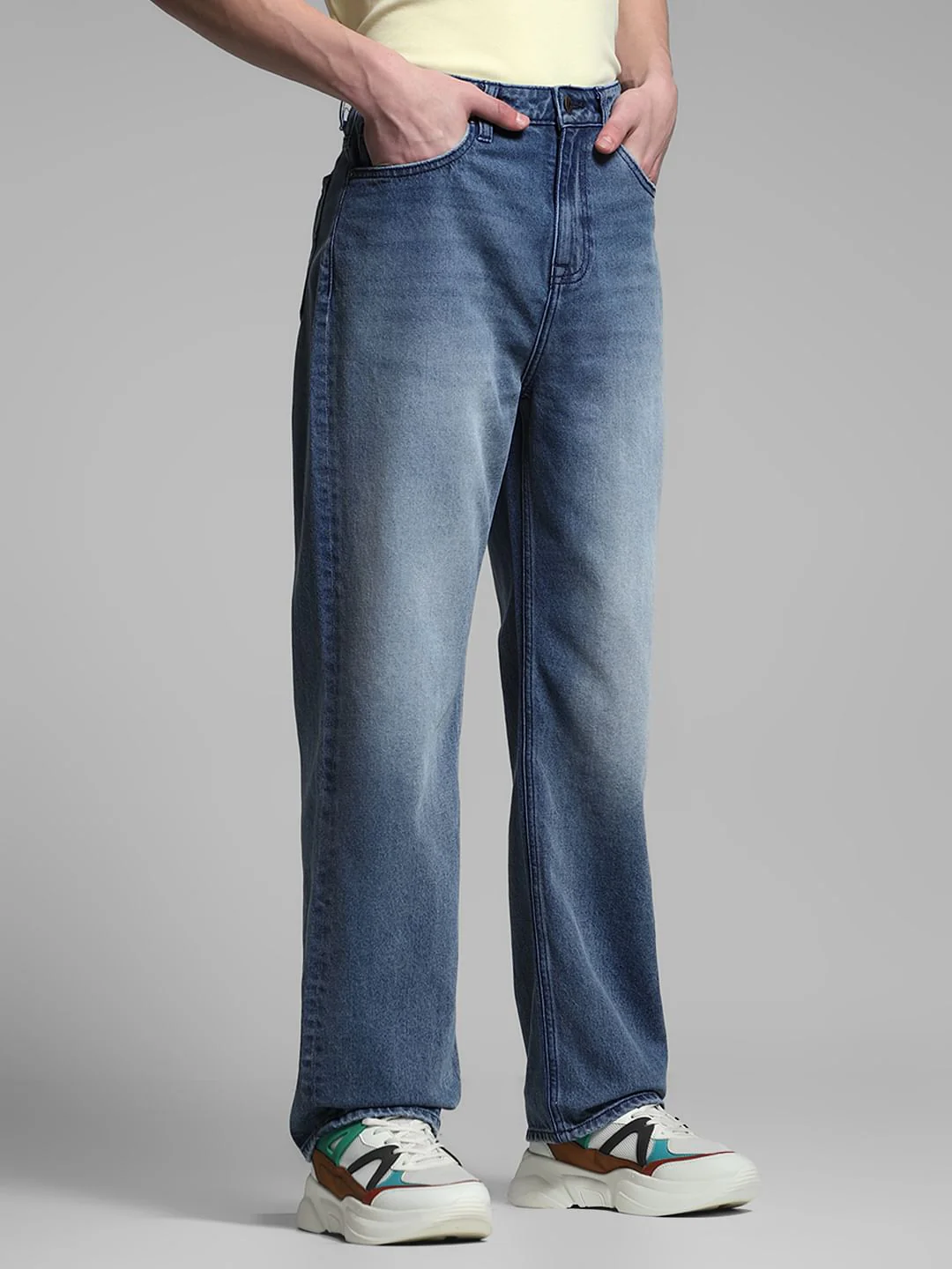 Dark Blue High Rise Dario Loose Fit Jeans - Image 2