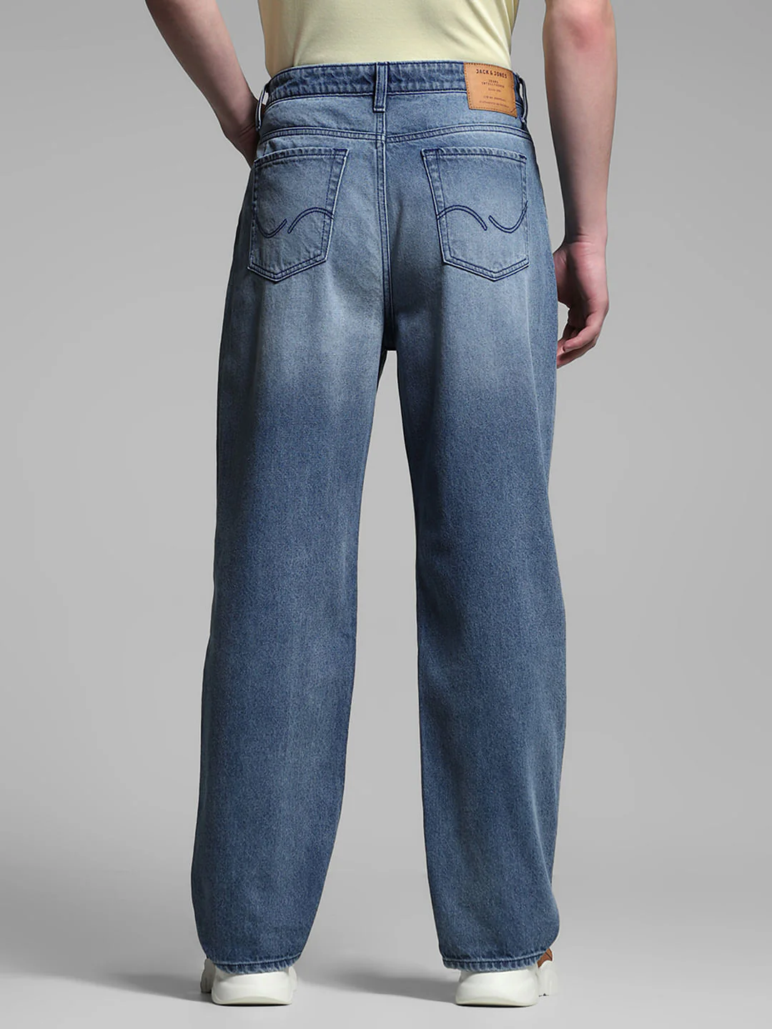 Dark Blue High Rise Dario Loose Fit Jeans - Image 3