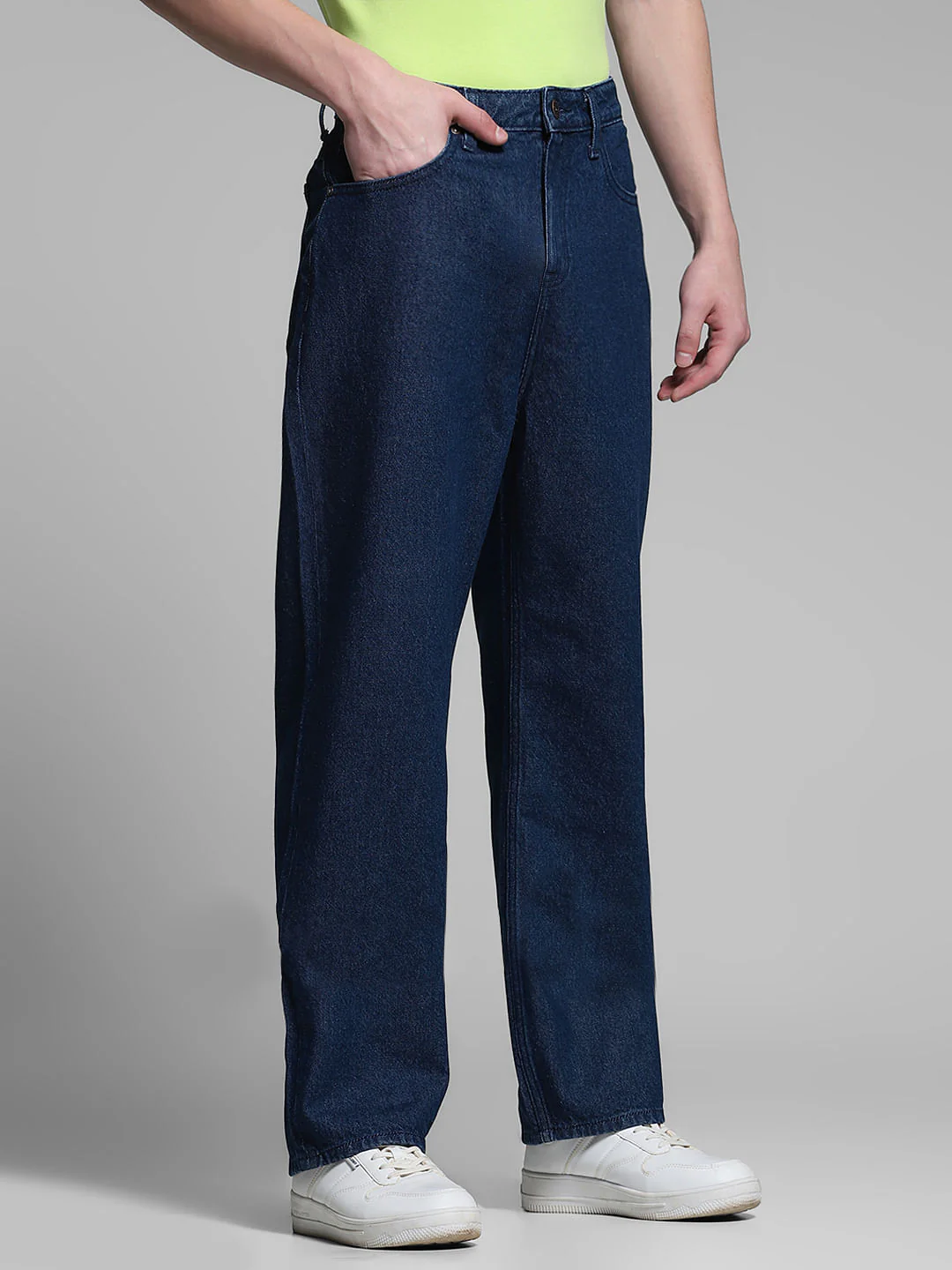 Dark Blue High Rise Dario Loose Fit Jeans - Image 2