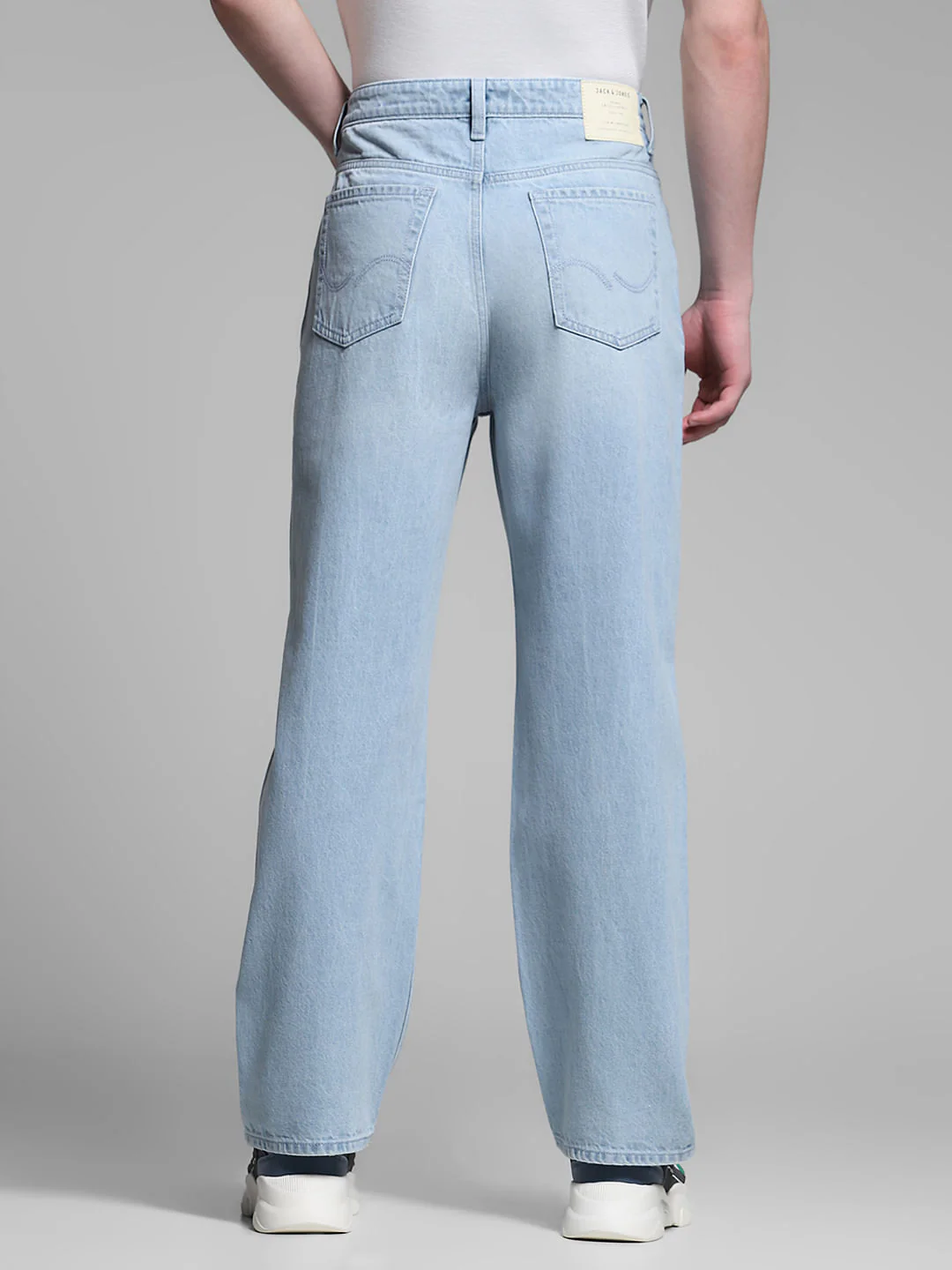 Light Blue Heavily Distressed Dario Loose Fit Jeans - Image 3