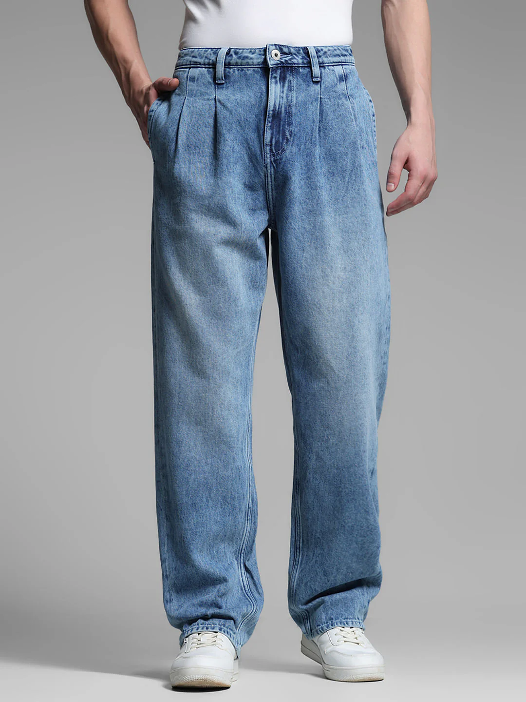 Light Blue High Rise Dario Loose Fit Jeans