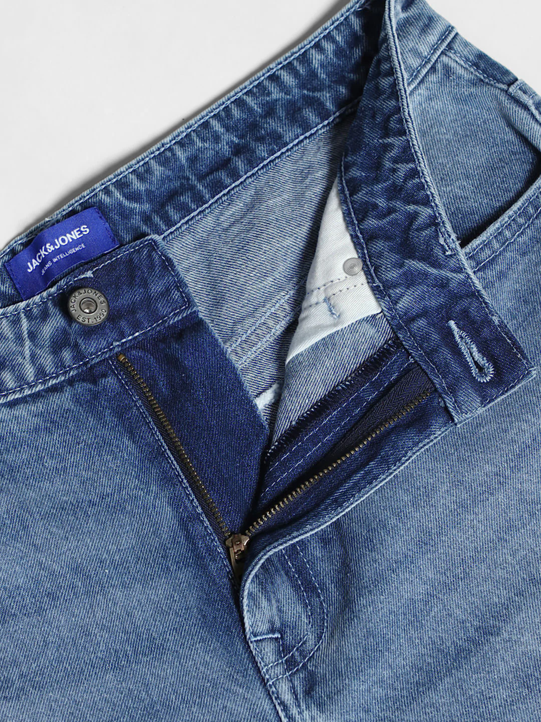 Light Blue Faded Dario Loose Fit Jeans - Image 5