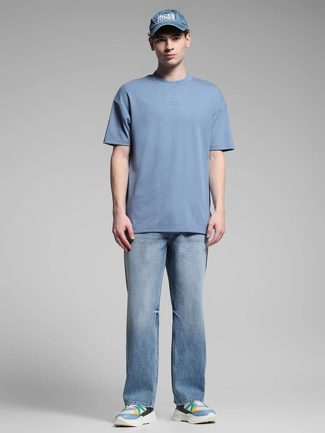 Light Blue Faded Dario Loose Fit Jeans - Image 6
