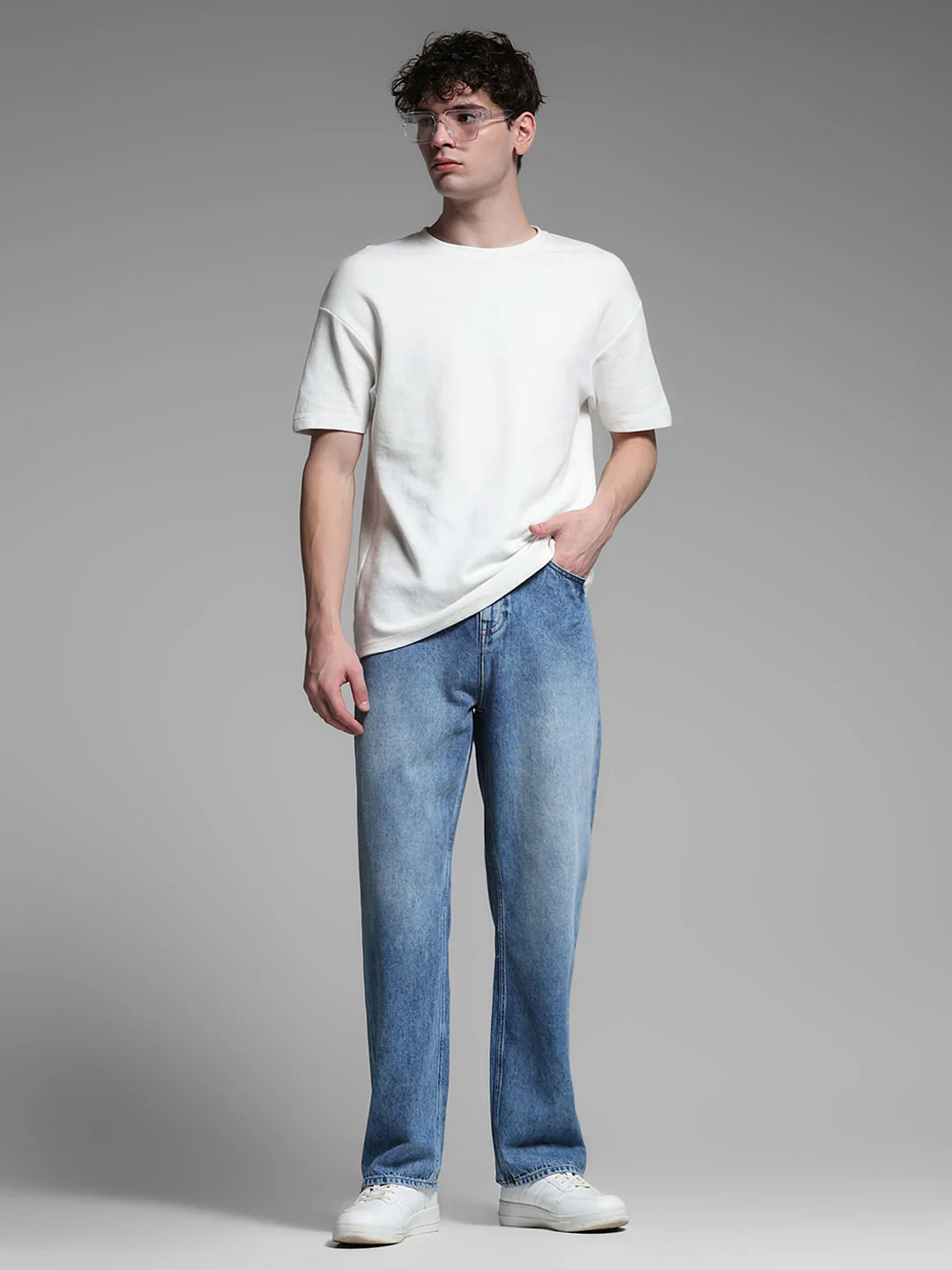 Blue High Rise Dario Loose Fit Jeans - Image 6