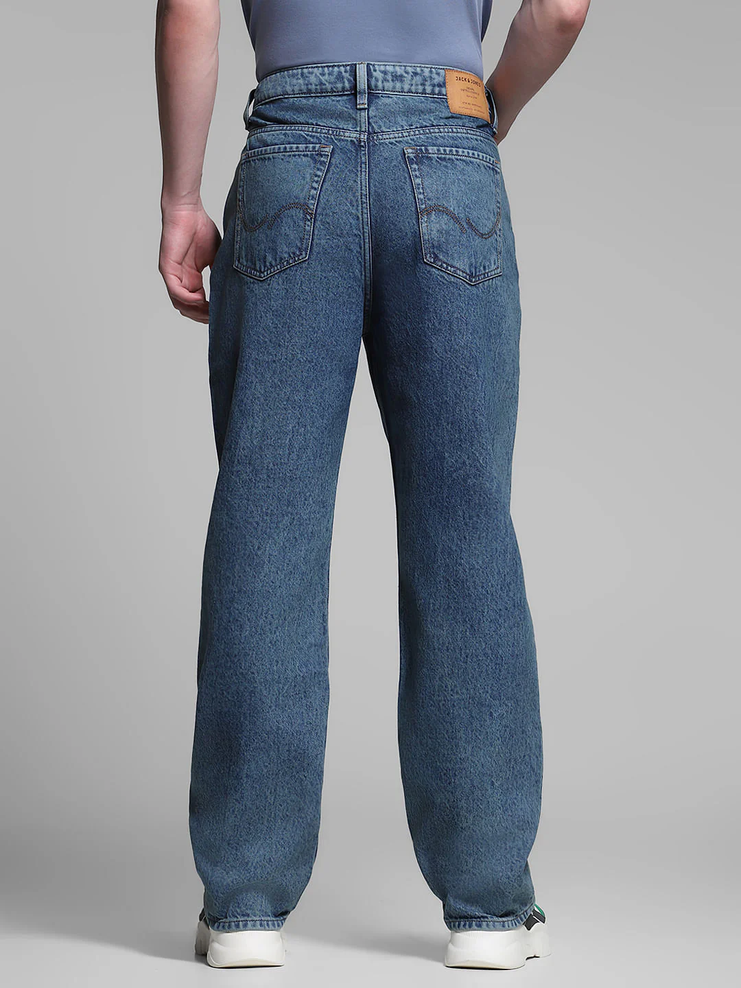 Blue High Rise Dario Loose Fit Jeans - Image 3